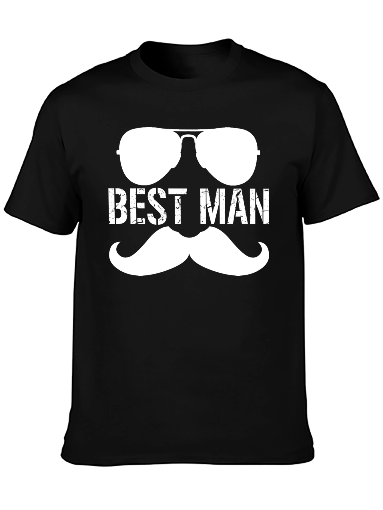 Best Man Sunglasses & Mustache Graphic Tee