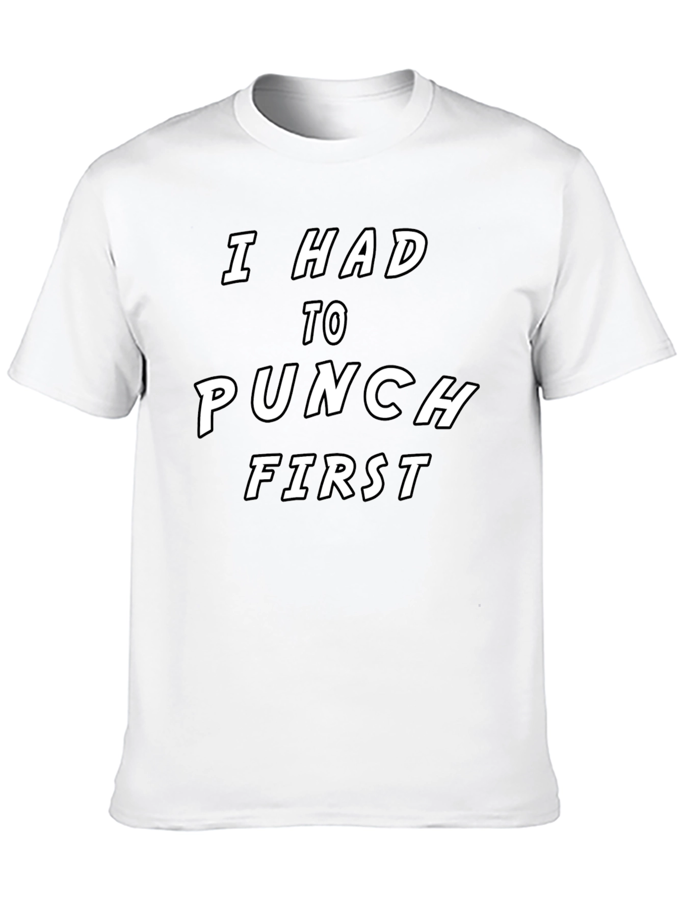 I Had To Punch First Graphic Tee - Black