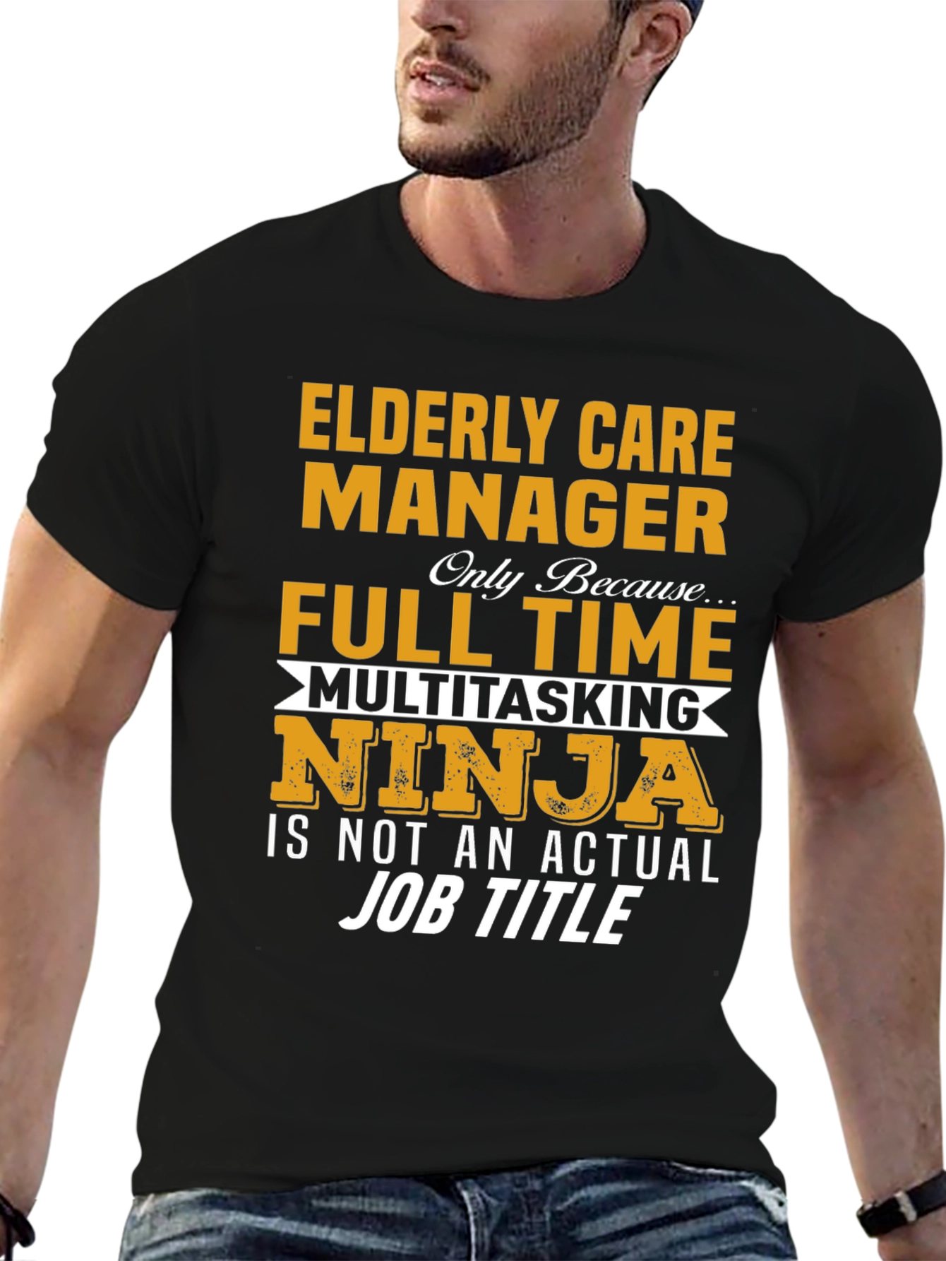 Elderly Care Manager Full Time Ninja T-Shirt