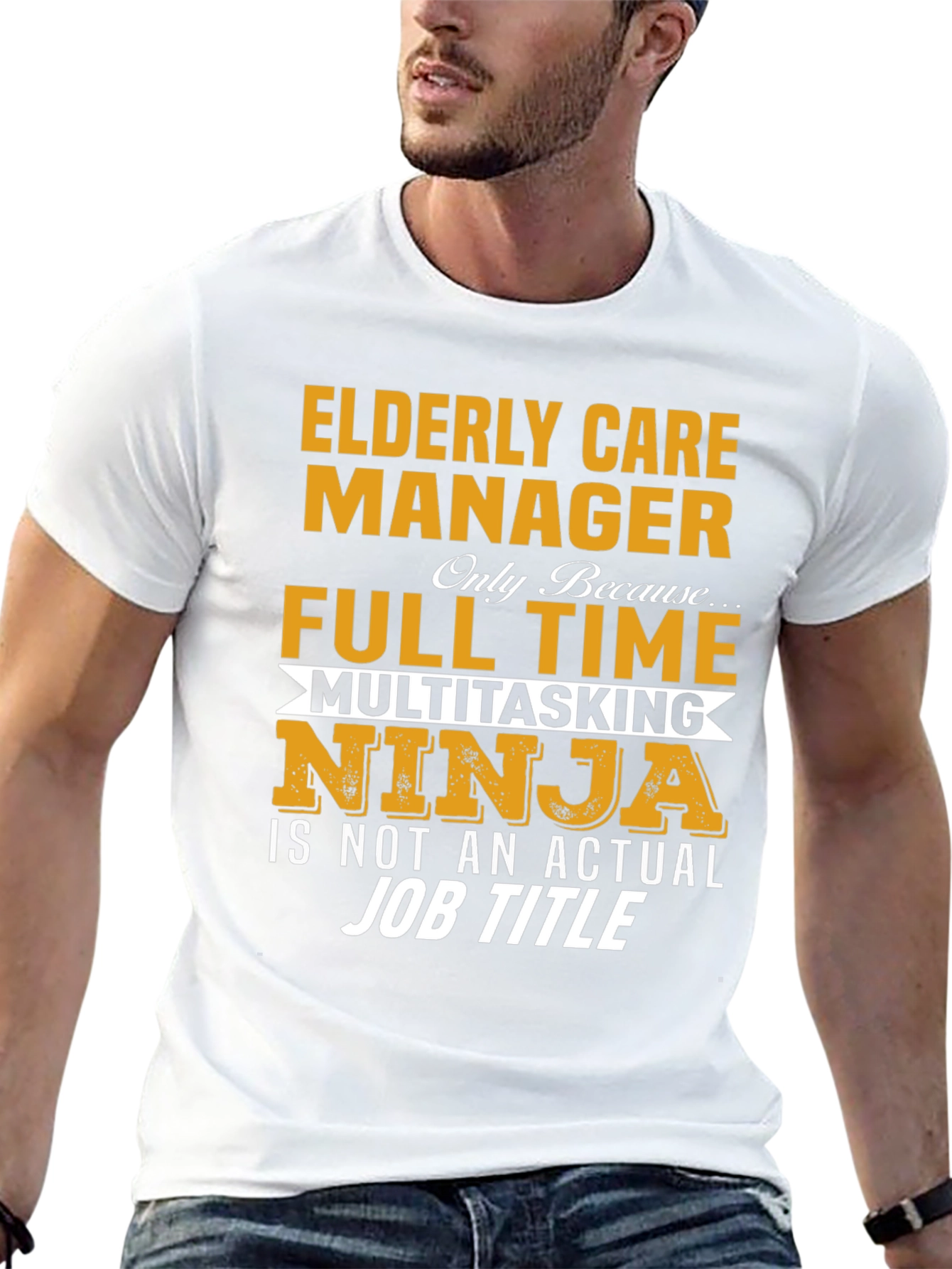 Elderly Care Manager Full Time Ninja T-Shirt