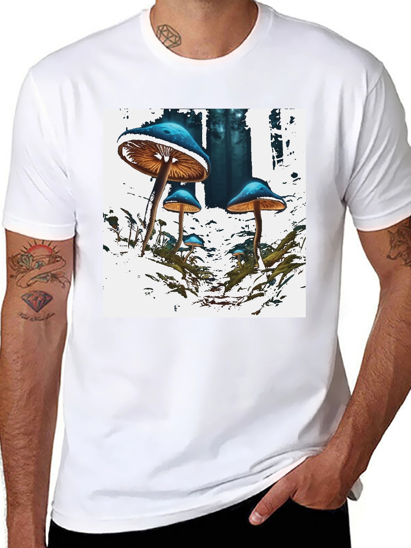 Mushroom Forest Graphic T-Shirt