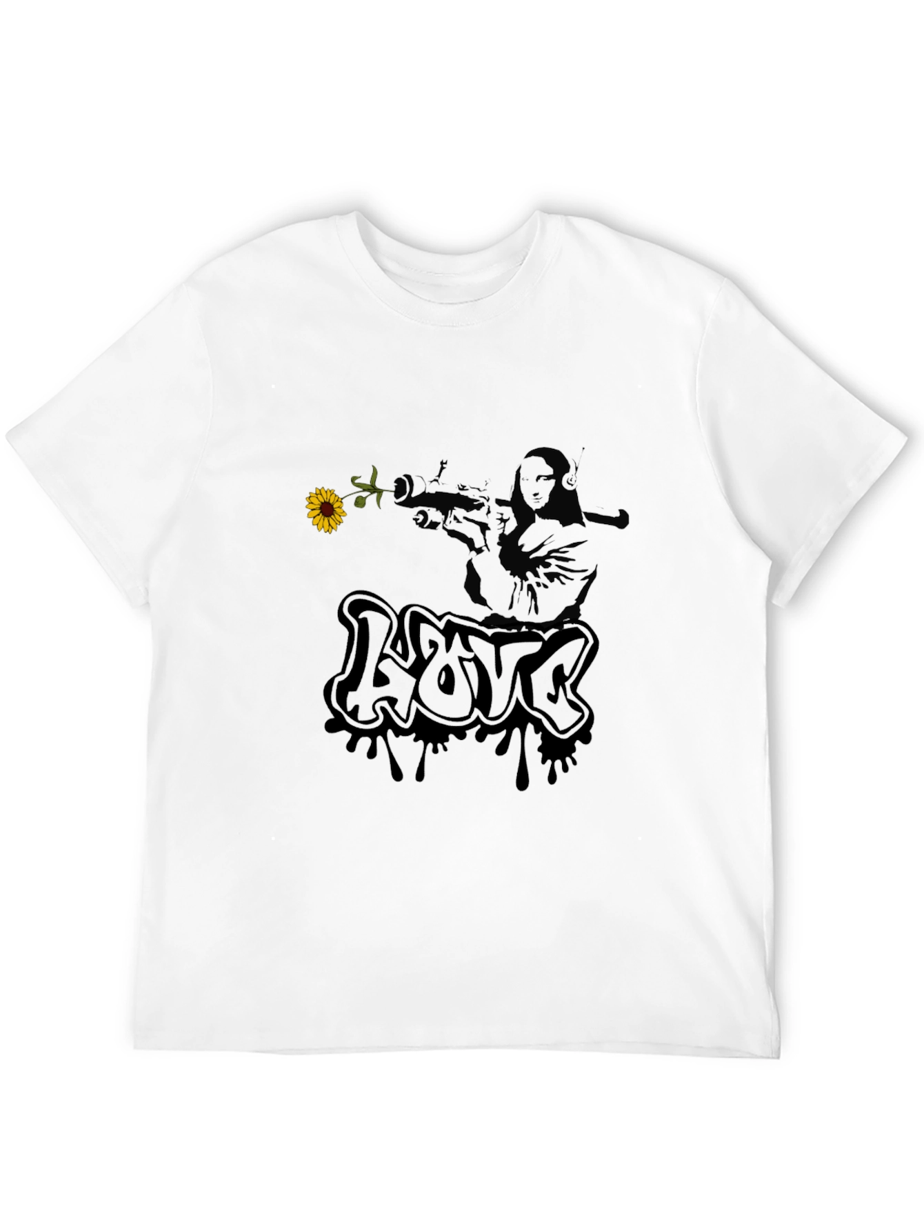 Edgy Love Graphic Black T-Shirt