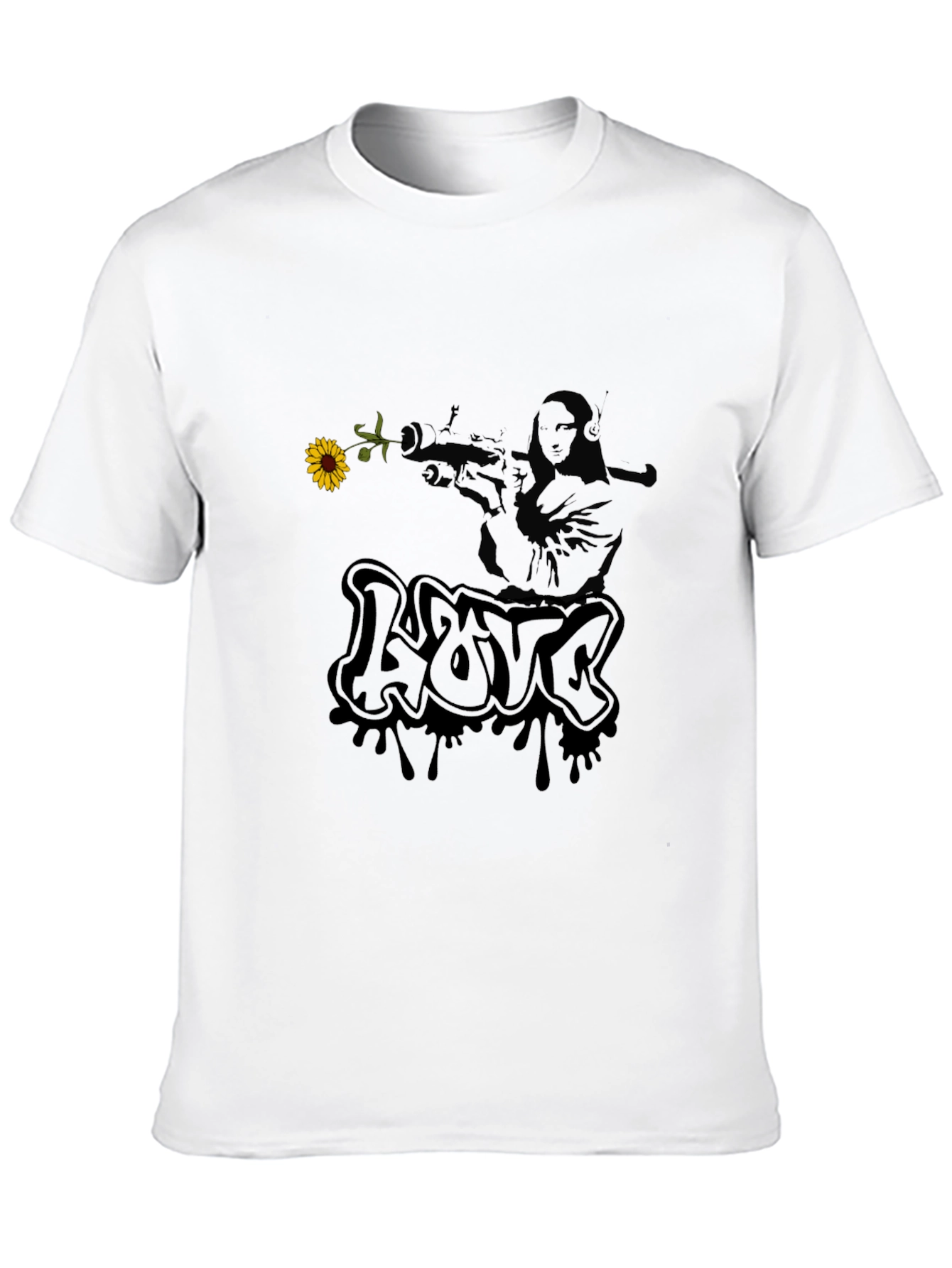 Edgy Love Graphic Black T-Shirt