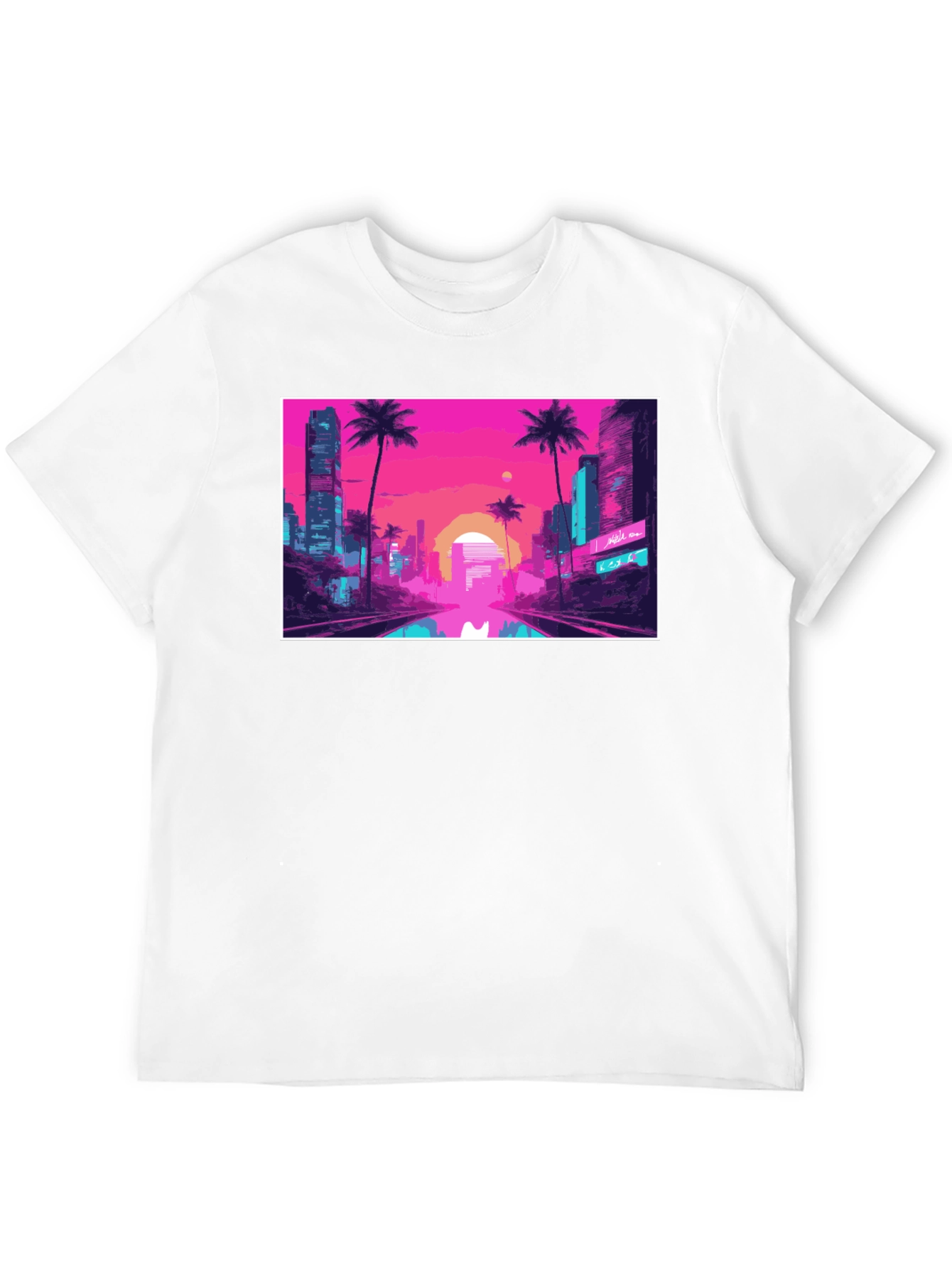 Vaporwave City T-Shirt - Retro Aesthetic Tee