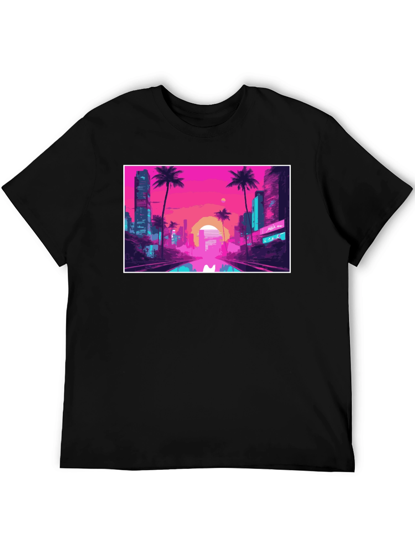 Vaporwave City T-Shirt - Retro Aesthetic Tee