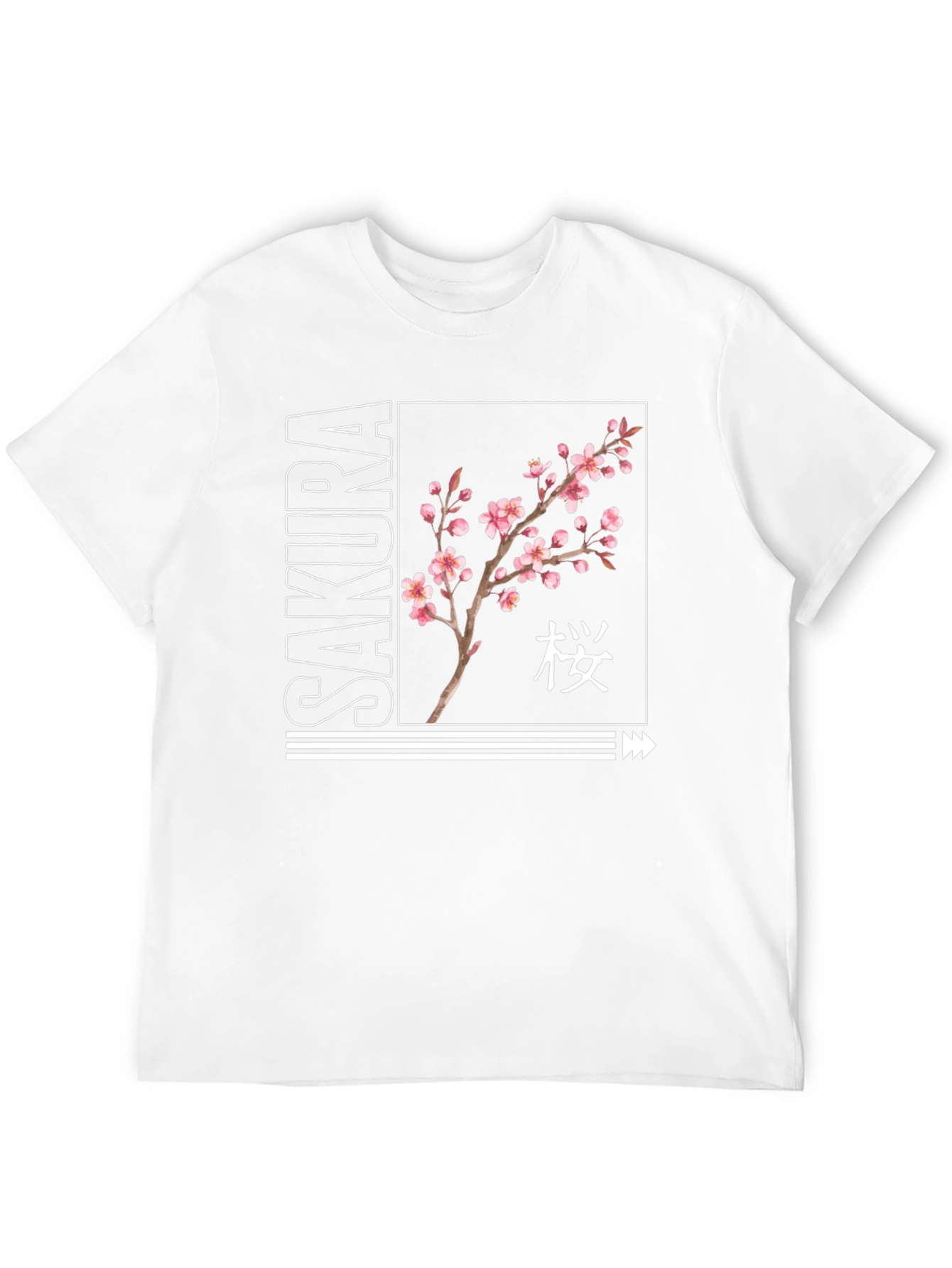 Sakura Blossom Black Graphic T-Shirt