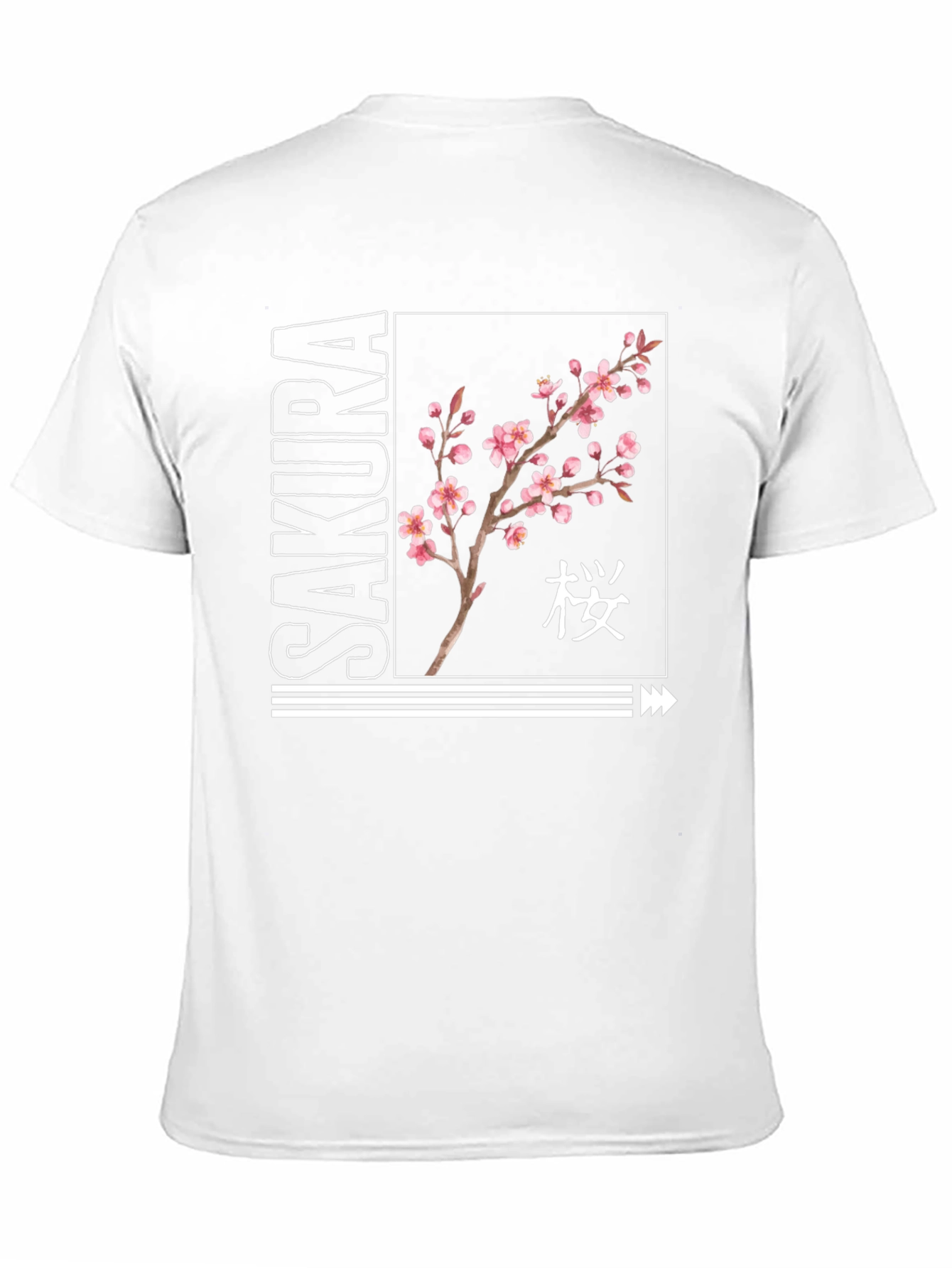 Sakura Blossom Black Graphic T-Shirt