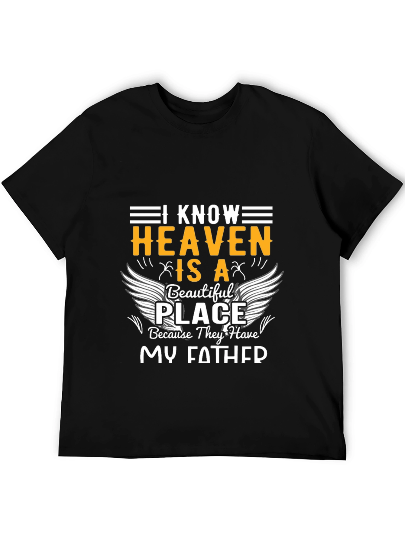 Heavenly Father Memorial Black T-Shirt