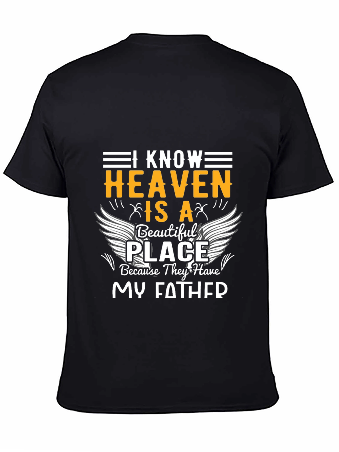 Heavenly Father Memorial Black T-Shirt