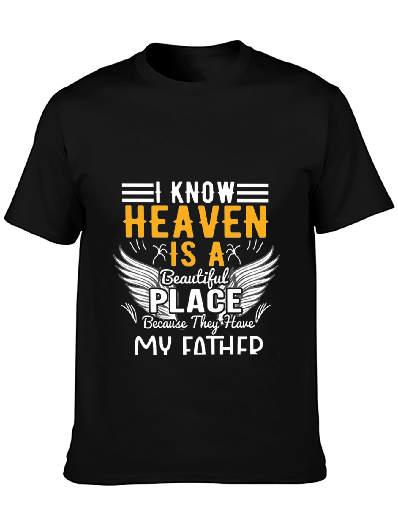 Heavenly Father Memorial Black T-Shirt