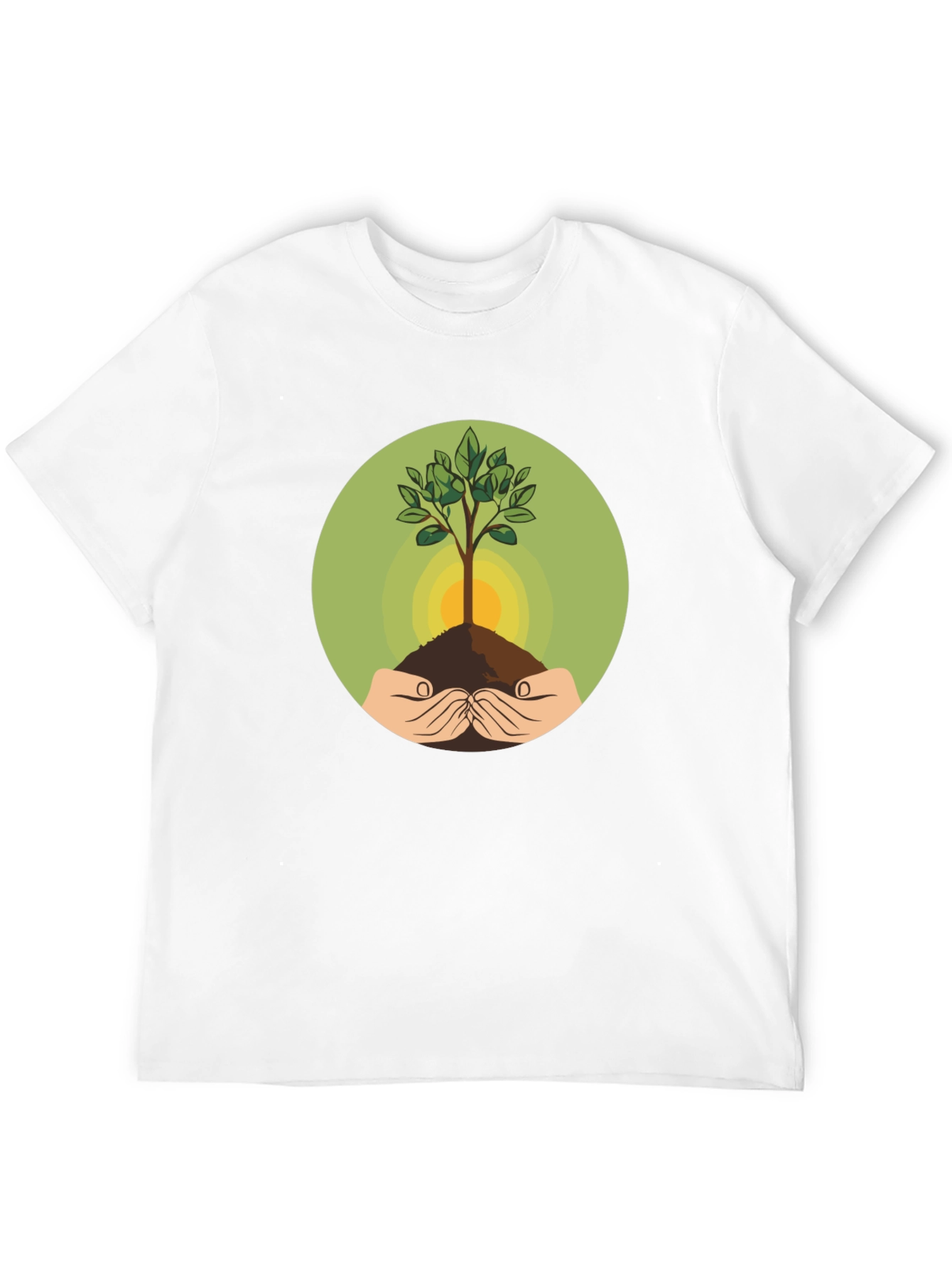 Eco-Friendly Tree Graphic Black T-Shirt