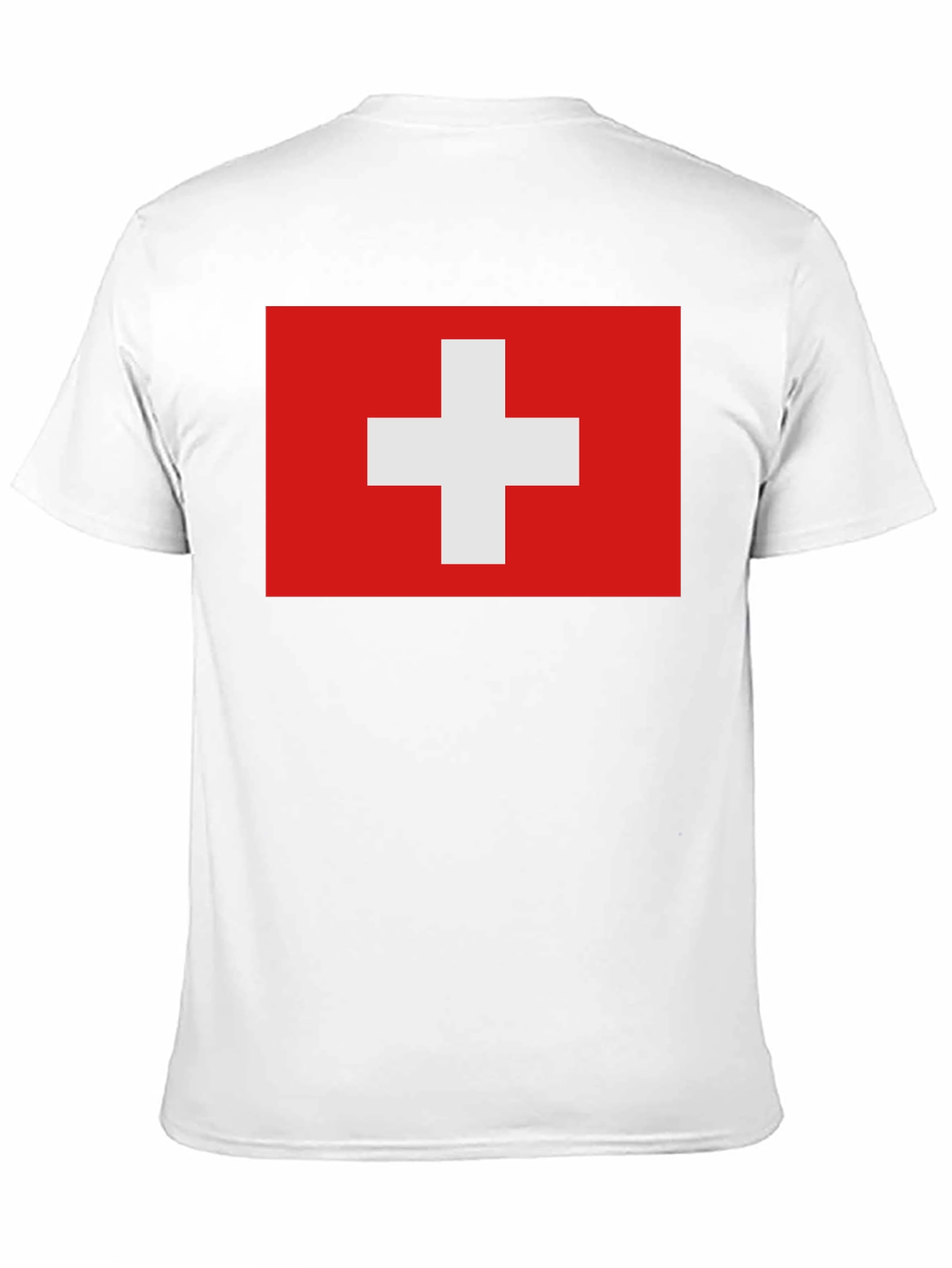 Swiss Flag T-Shirt - Black Graphic Tee