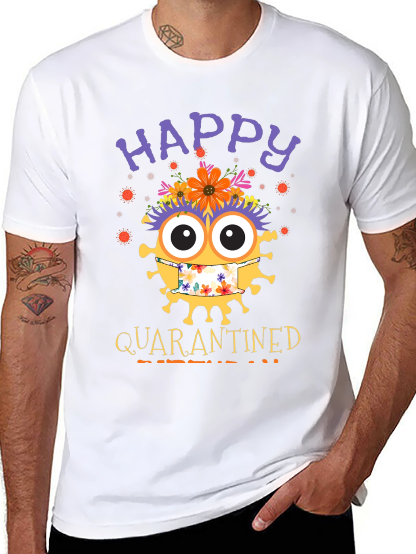 Happy Quarantined Graphic T-Shirt
