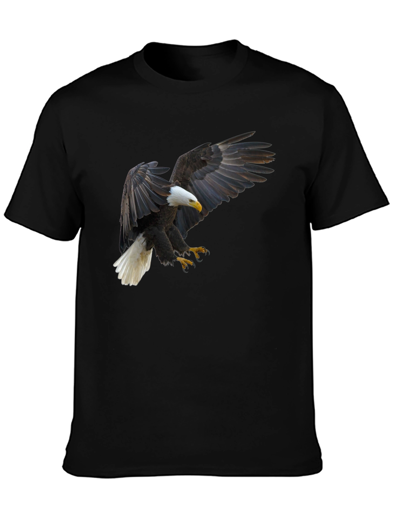 Eagle Graphic Tee - Black Cotton T-Shirt
