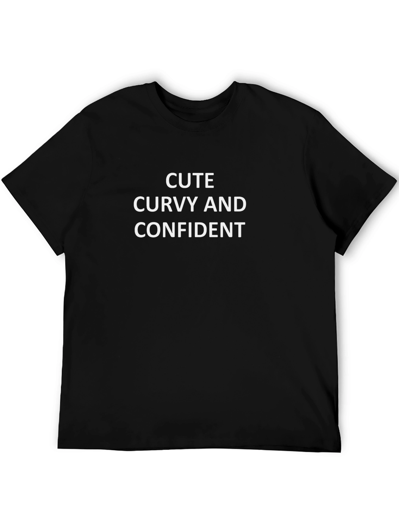 Cute Curvy and Confident Black T-Shirt