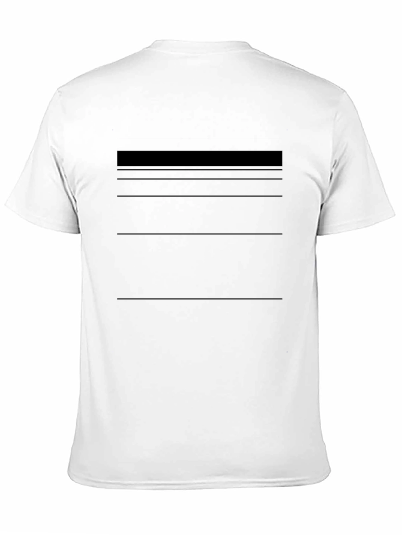 Minimalist Black T-Shirt with Line Design