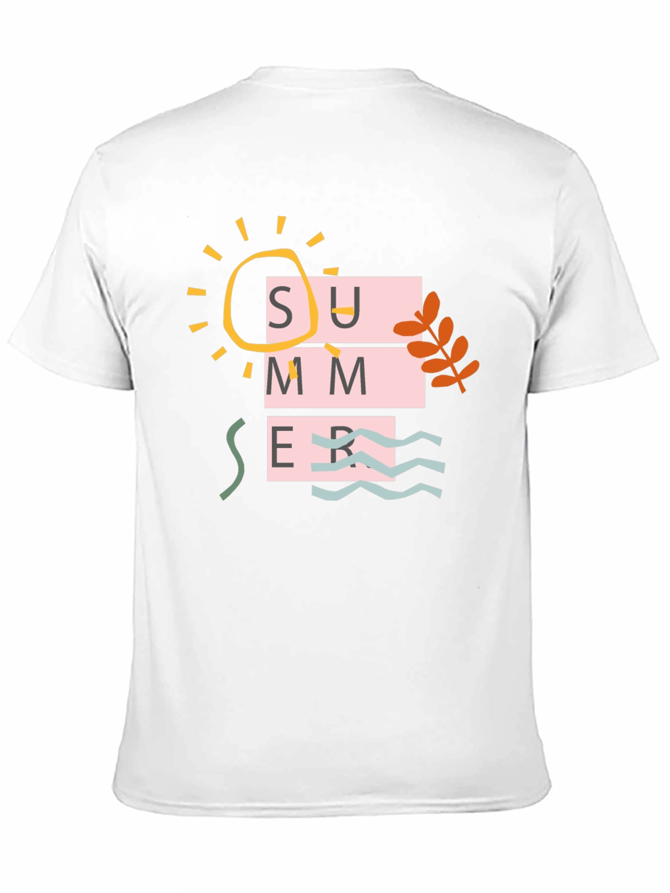 Summer Graphic Print Tee - Casual Black T-Shirt