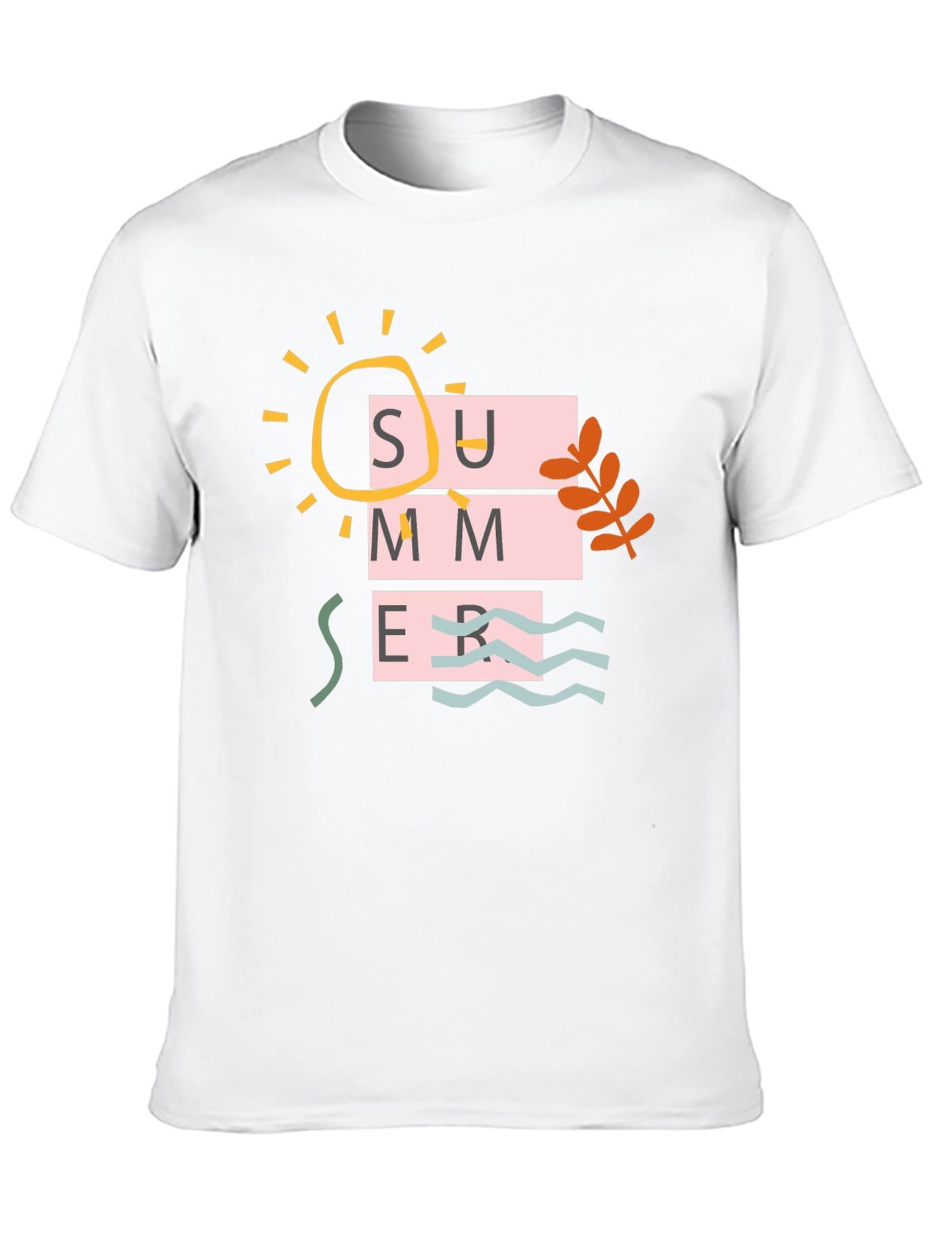 Summer Graphic Print Tee - Casual Black T-Shirt
