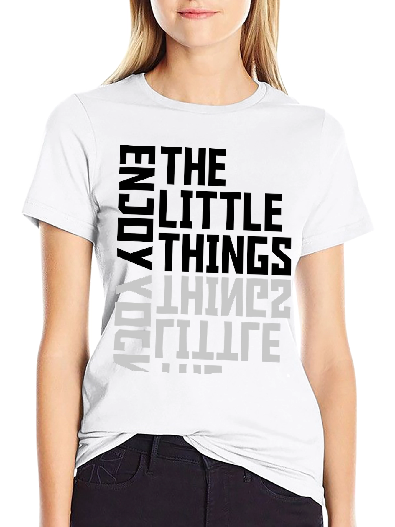 Enjoy Little Things Graphic Tee - Black