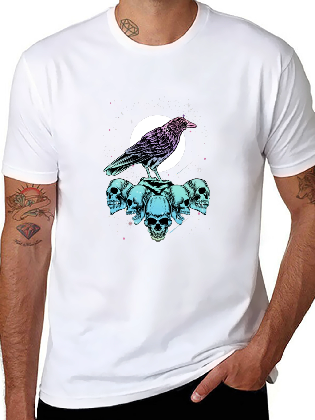 Raven Skull Graphic Tee
