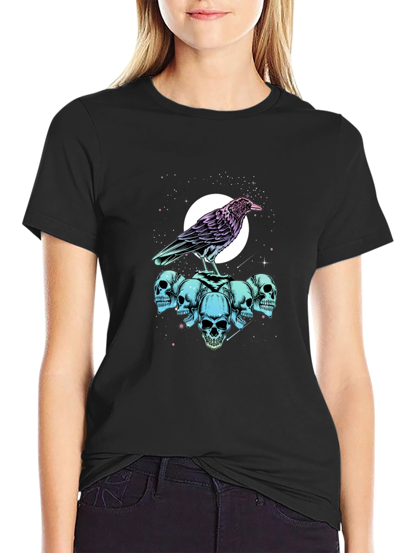 Raven Skull Graphic Tee