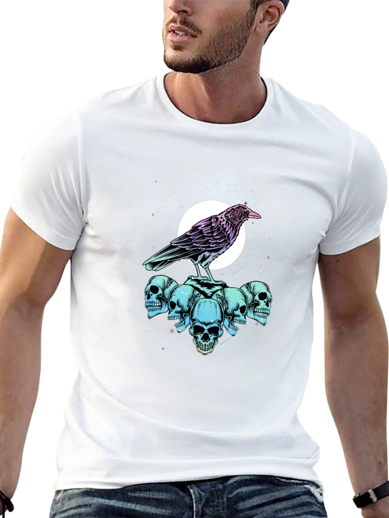Raven Skull Graphic Tee