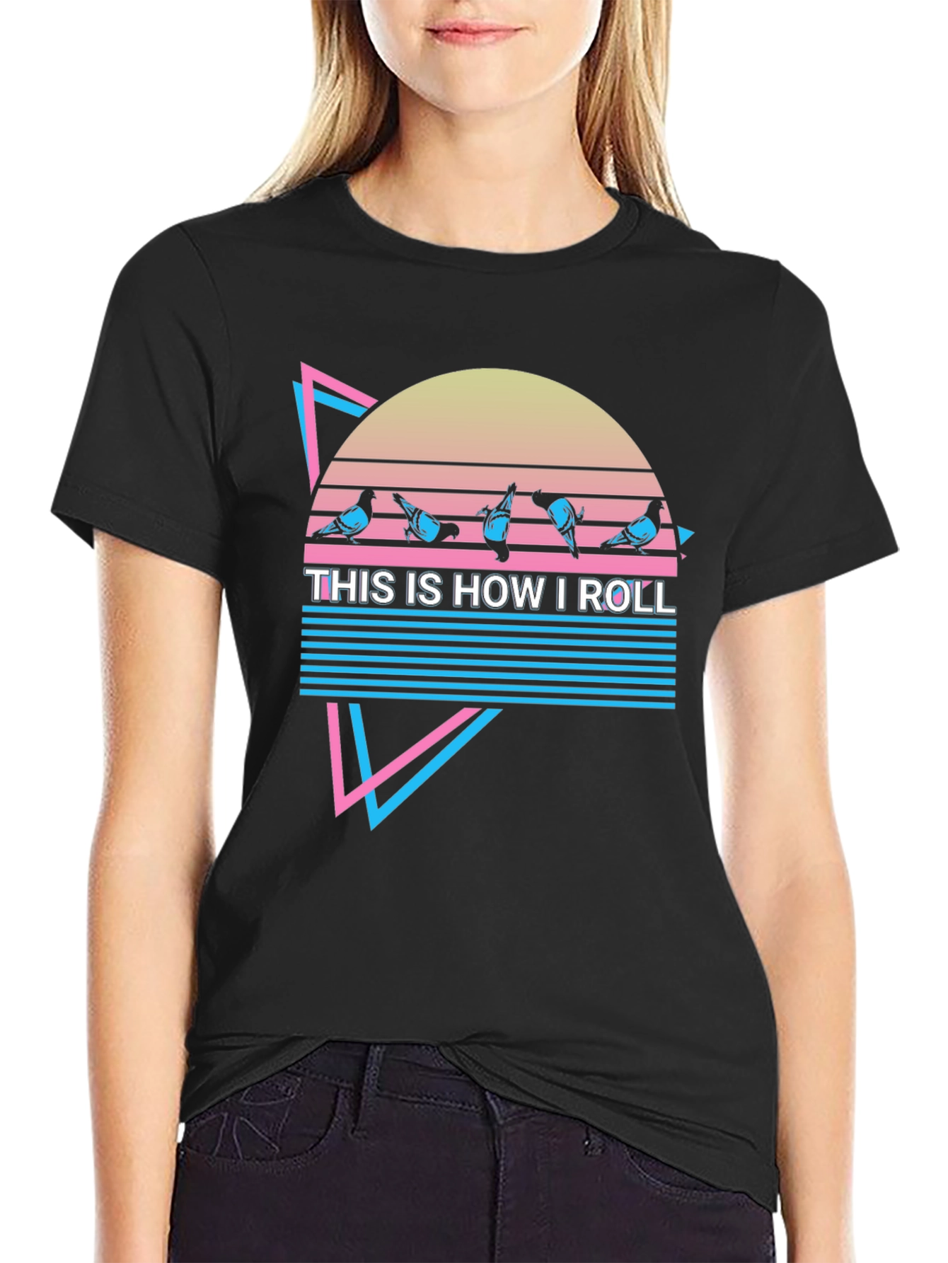 This is How I Roll Pigeons Graphic T-Shirt