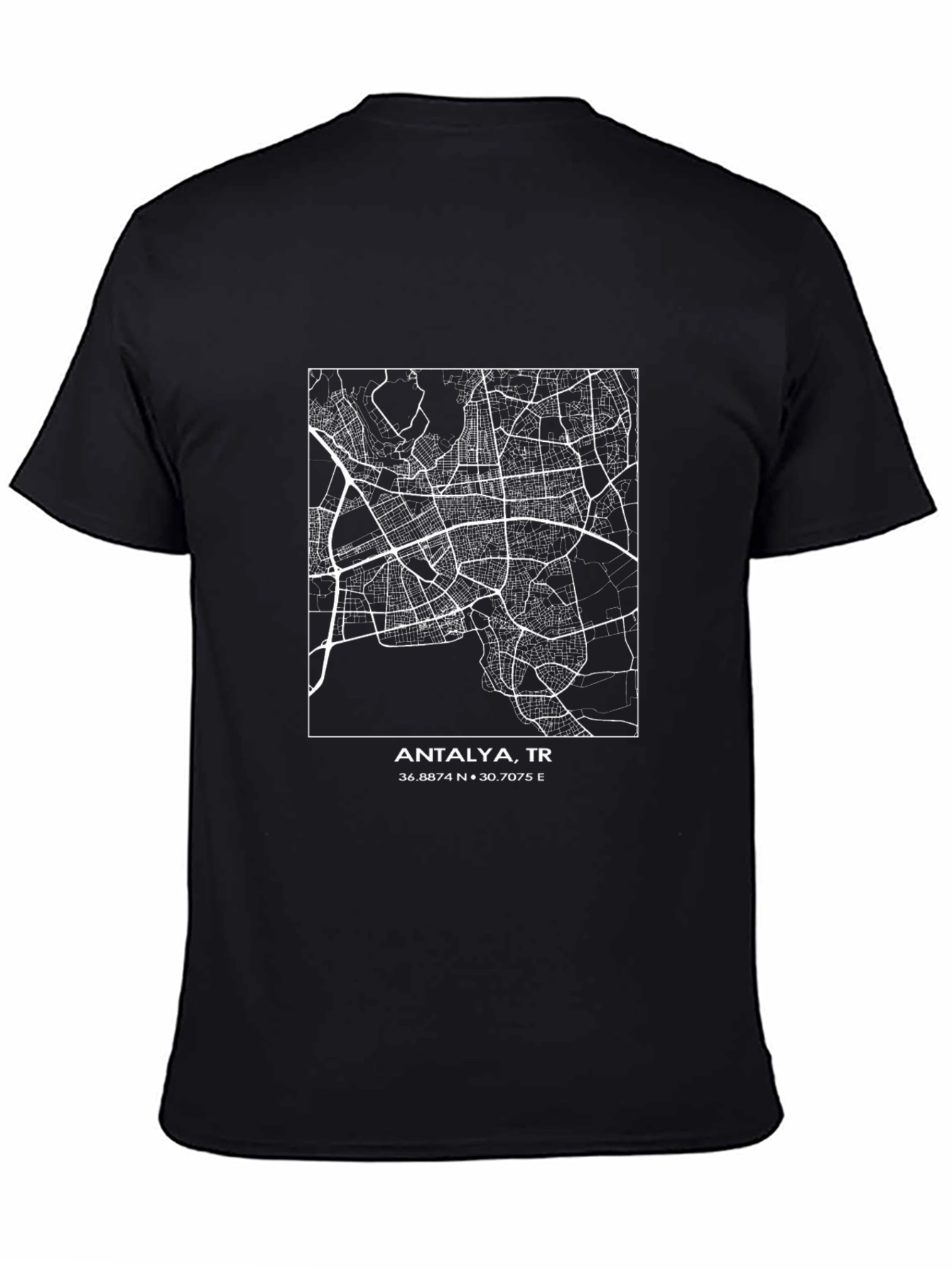 Antalya Turkey Map T-Shirt - Cityscape Tee
