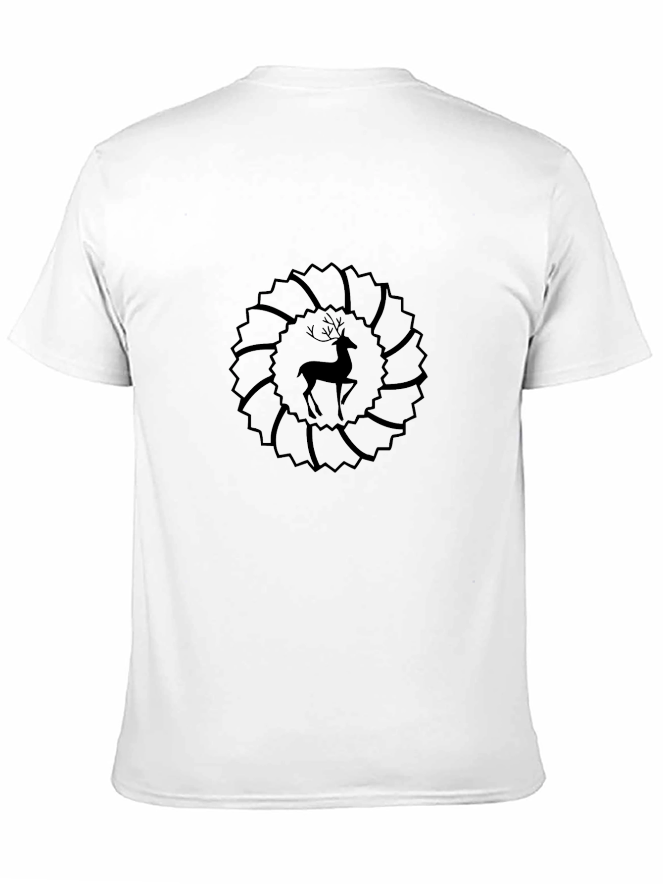 Black Deer Graphic Tee - Circular Design