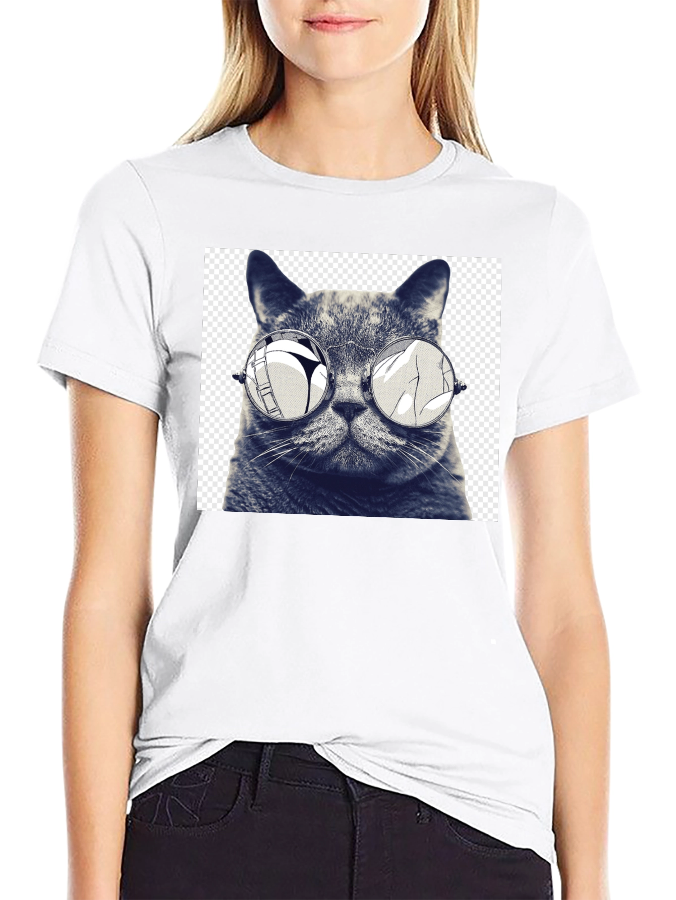 Cool Cat Tee: Funny Graphic Print T-Shirt