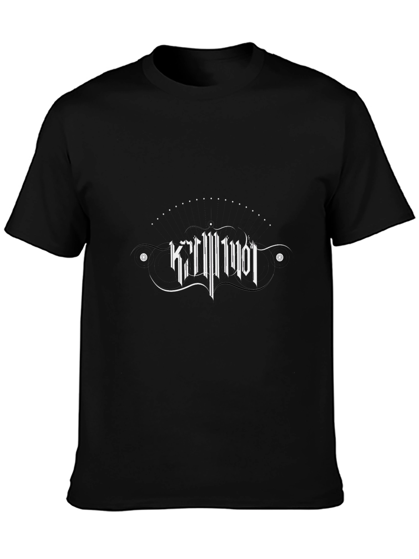 Kriminol Gothic Print Black T-Shirt
