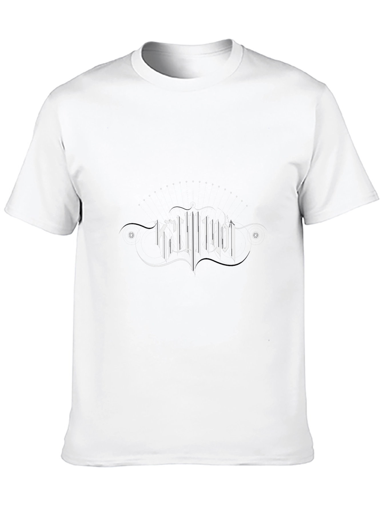 Kriminol Gothic Print Black T-Shirt