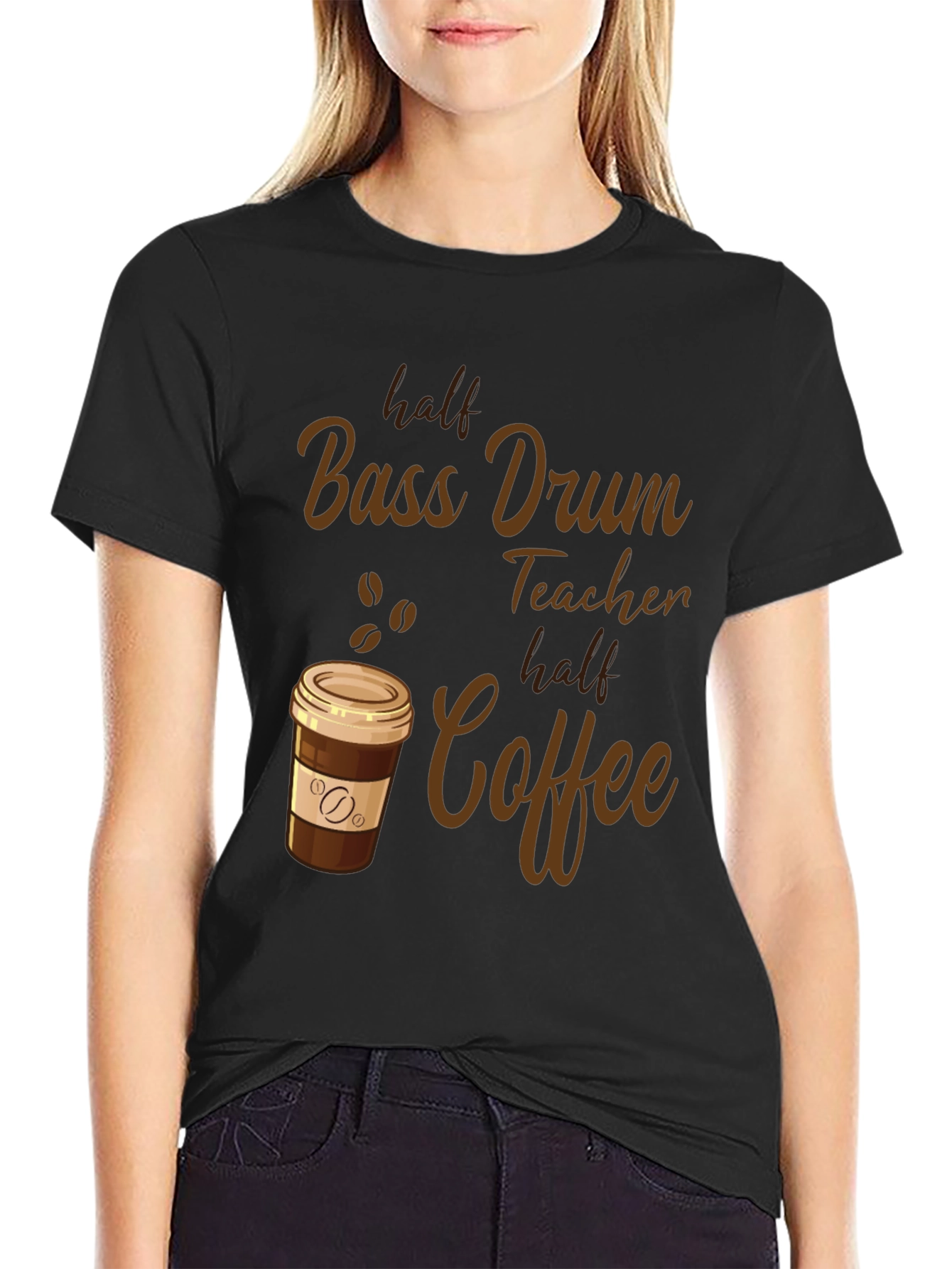 Bass Drum Teacher Coffee T-Shirt