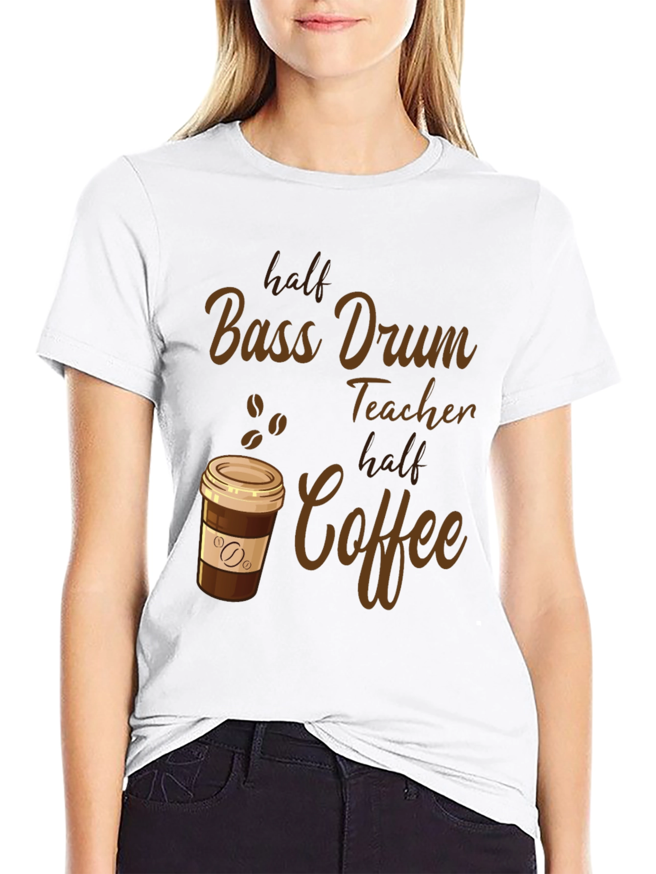 Bass Drum Teacher Coffee T-Shirt