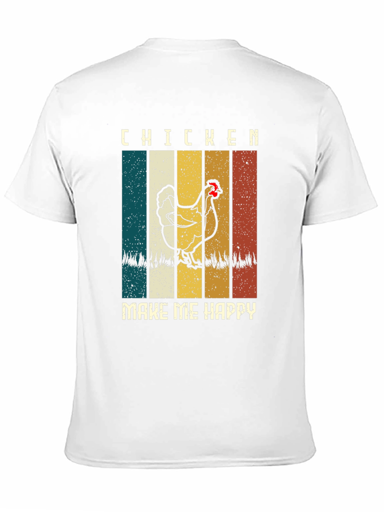 Chicken Make Me Happy Retro T-Shirt