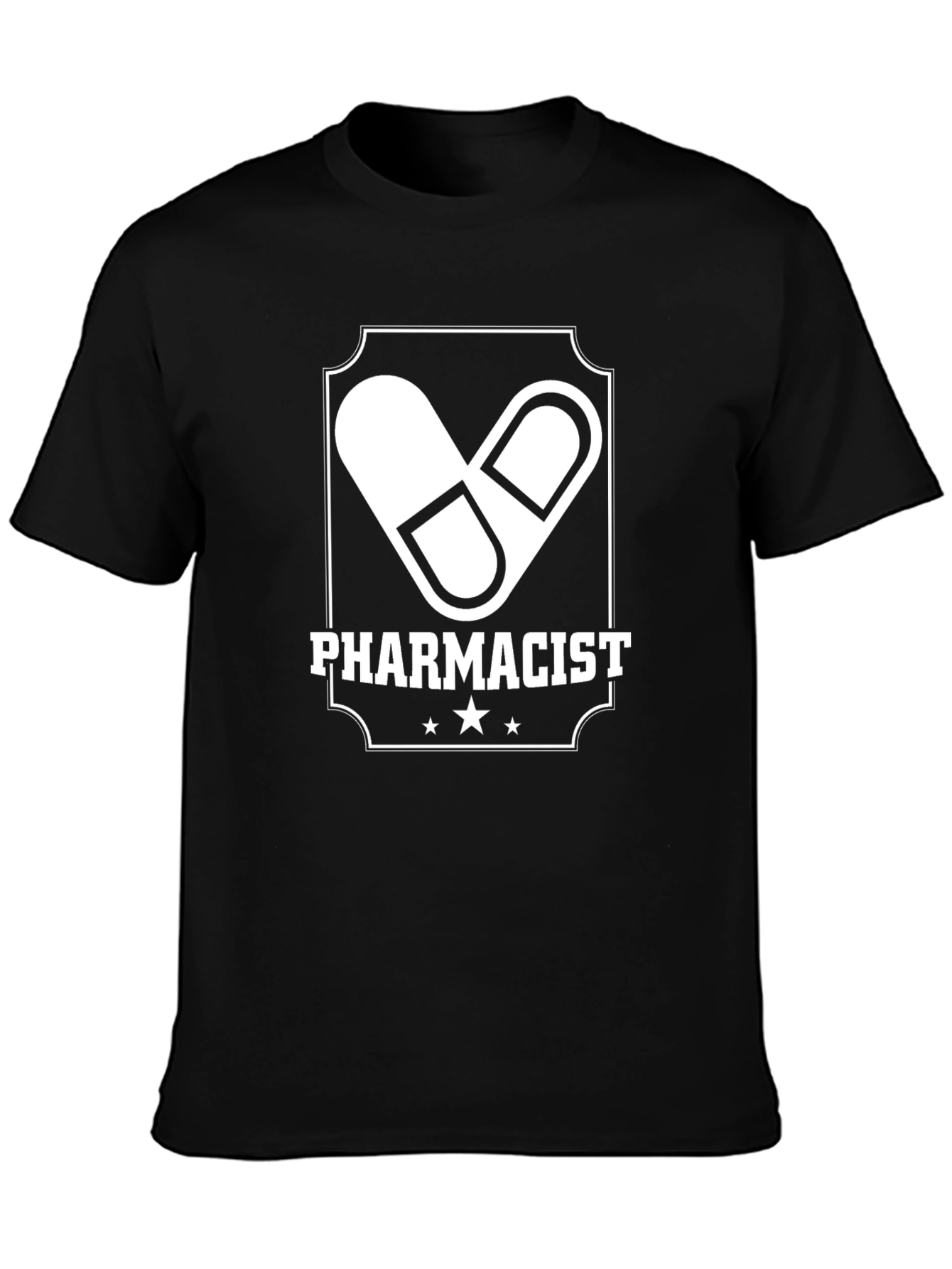 Pharmacist Pill Graphic Tee - Black