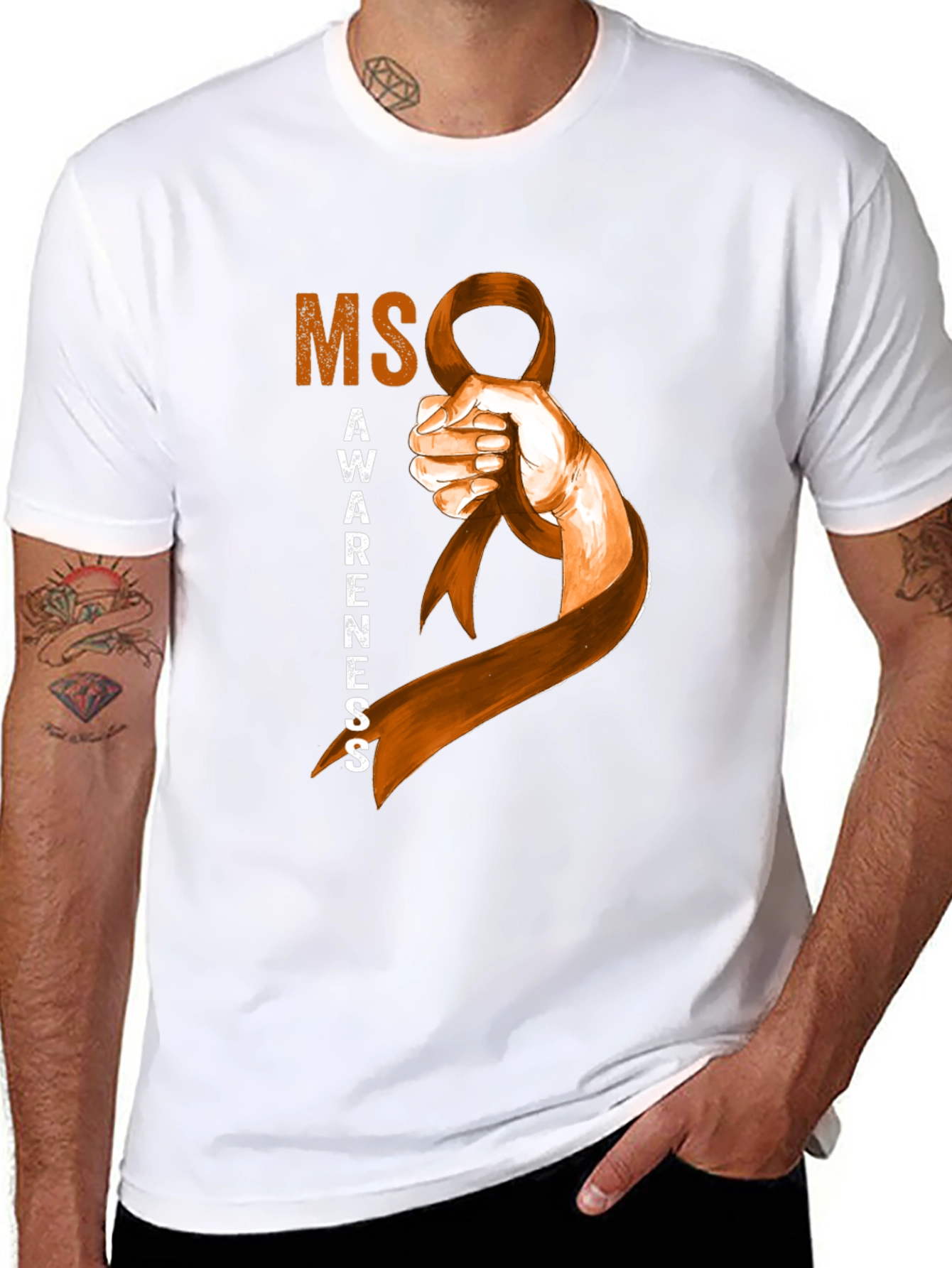 MS Awareness Ribbon Graphic Tee