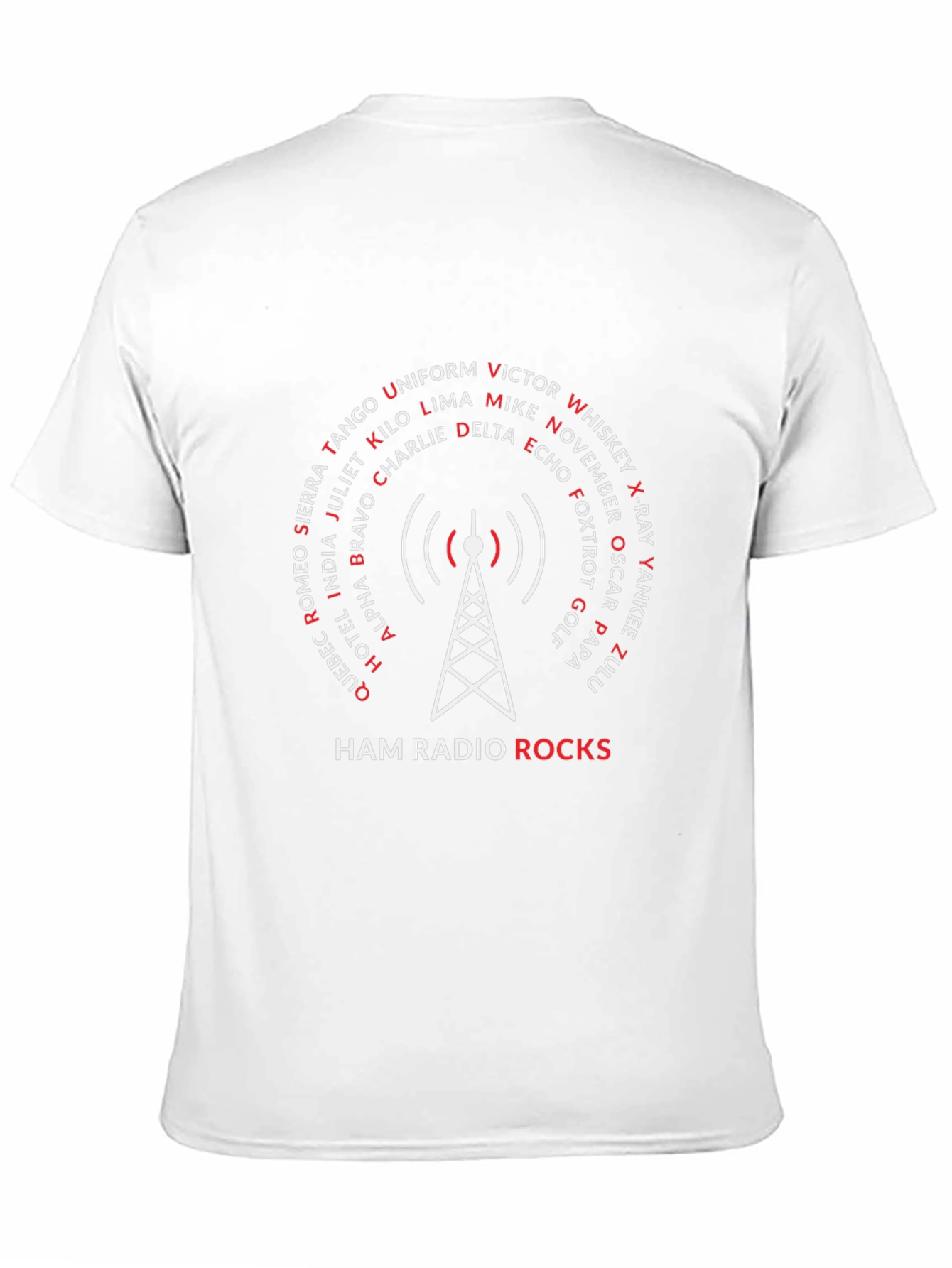 Ham Radio Rocks T-Shirt - Phonetic Alphabet Design