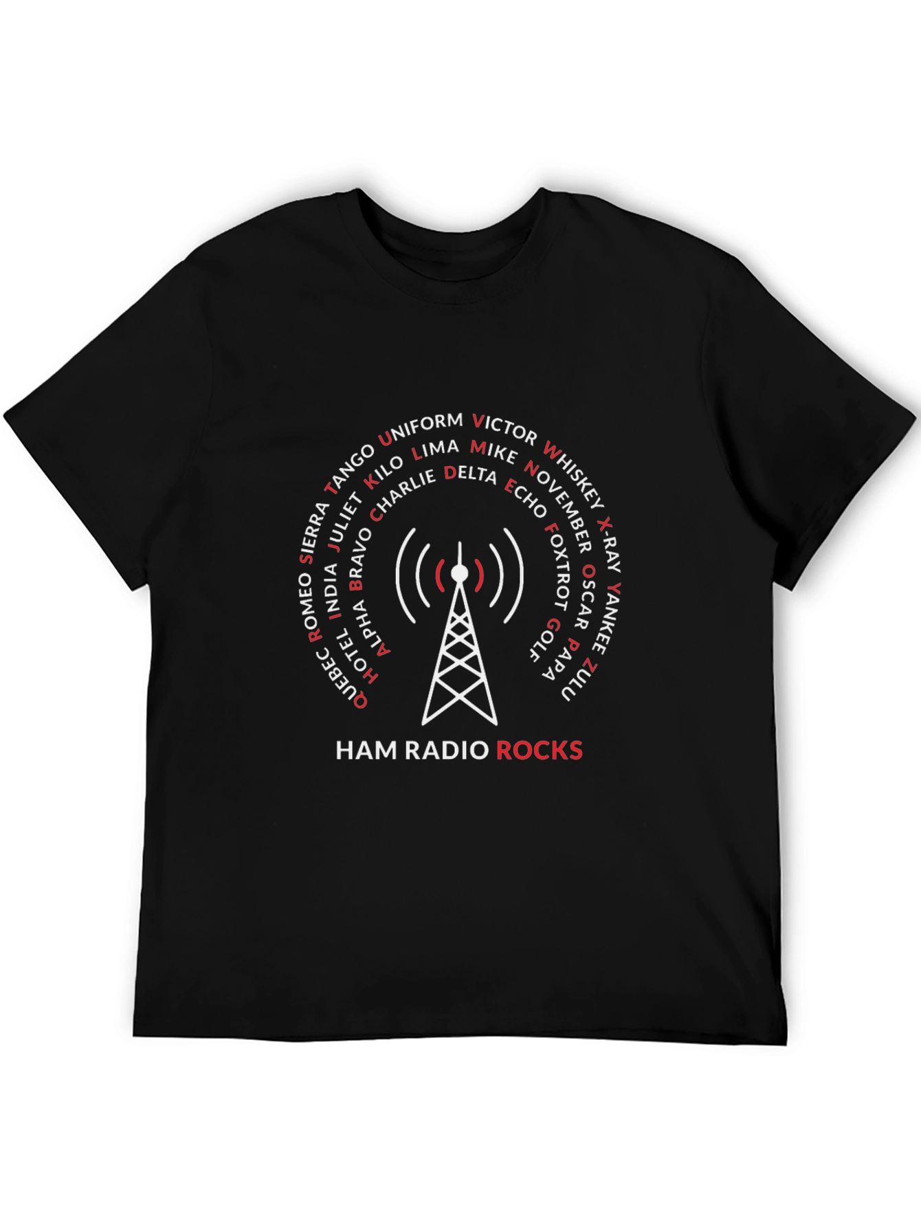 Ham Radio Rocks T-Shirt - Phonetic Alphabet Design