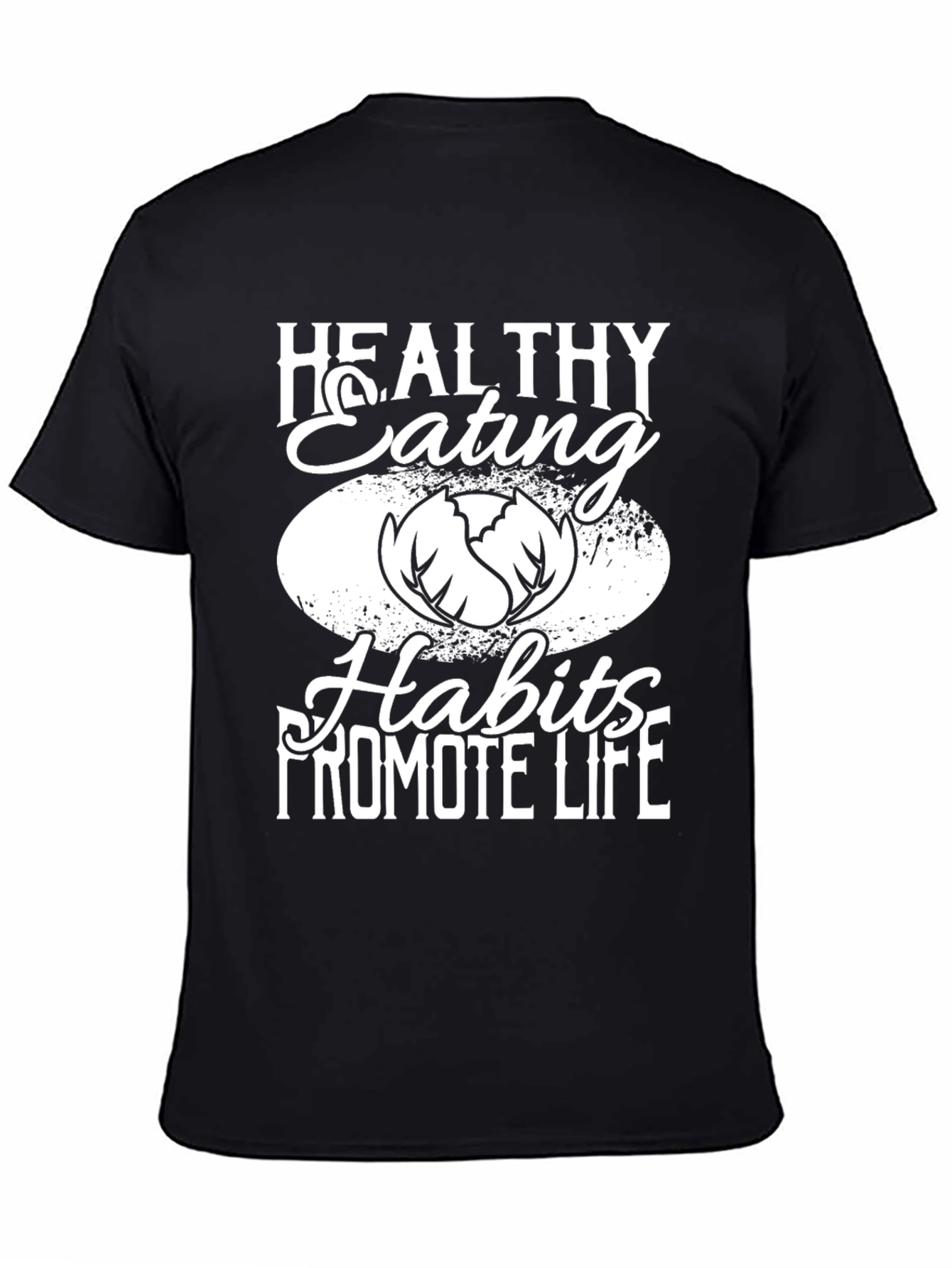 Healthy Eating Black Graphic Tee