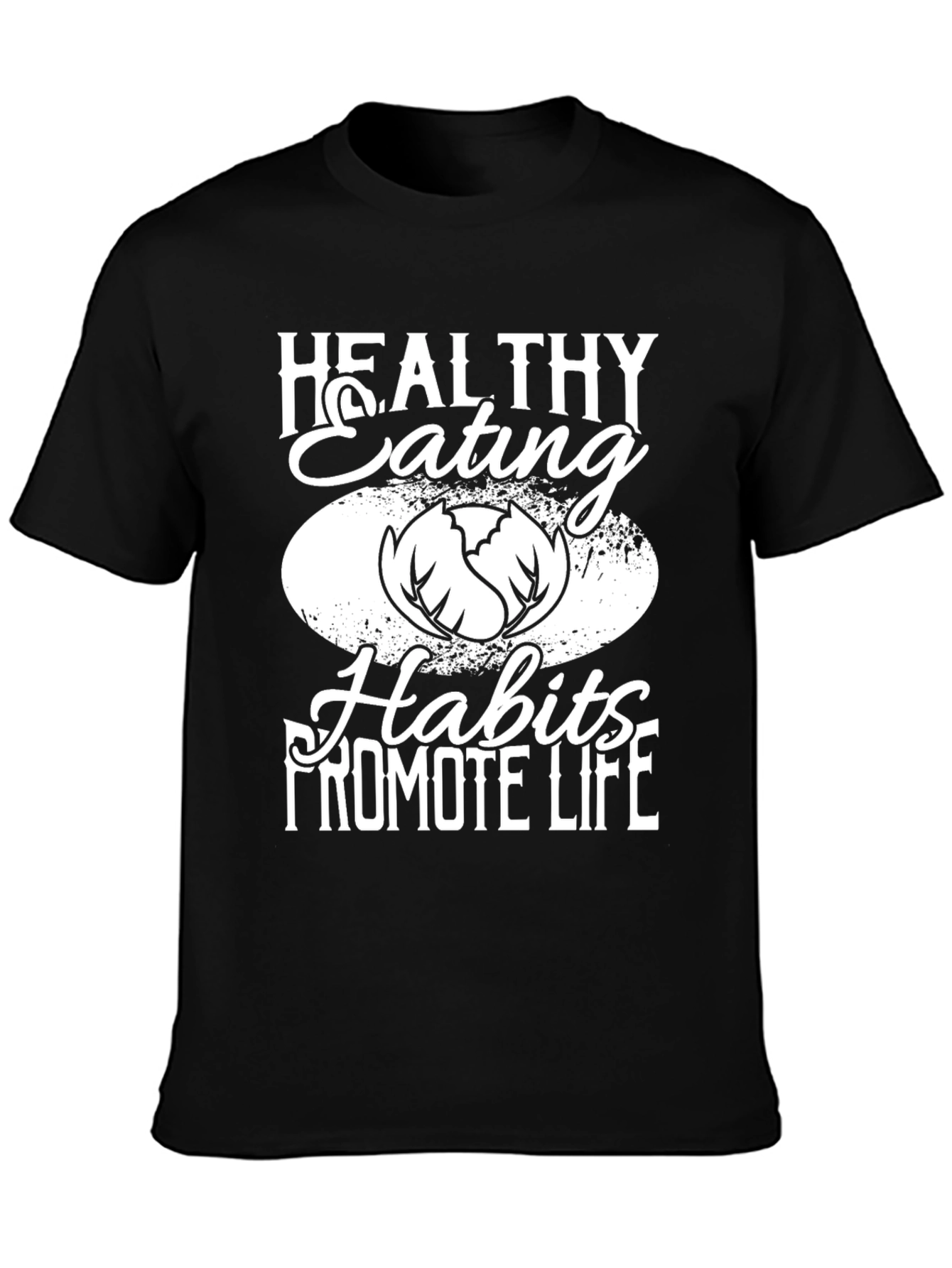 Healthy Eating Black Graphic Tee