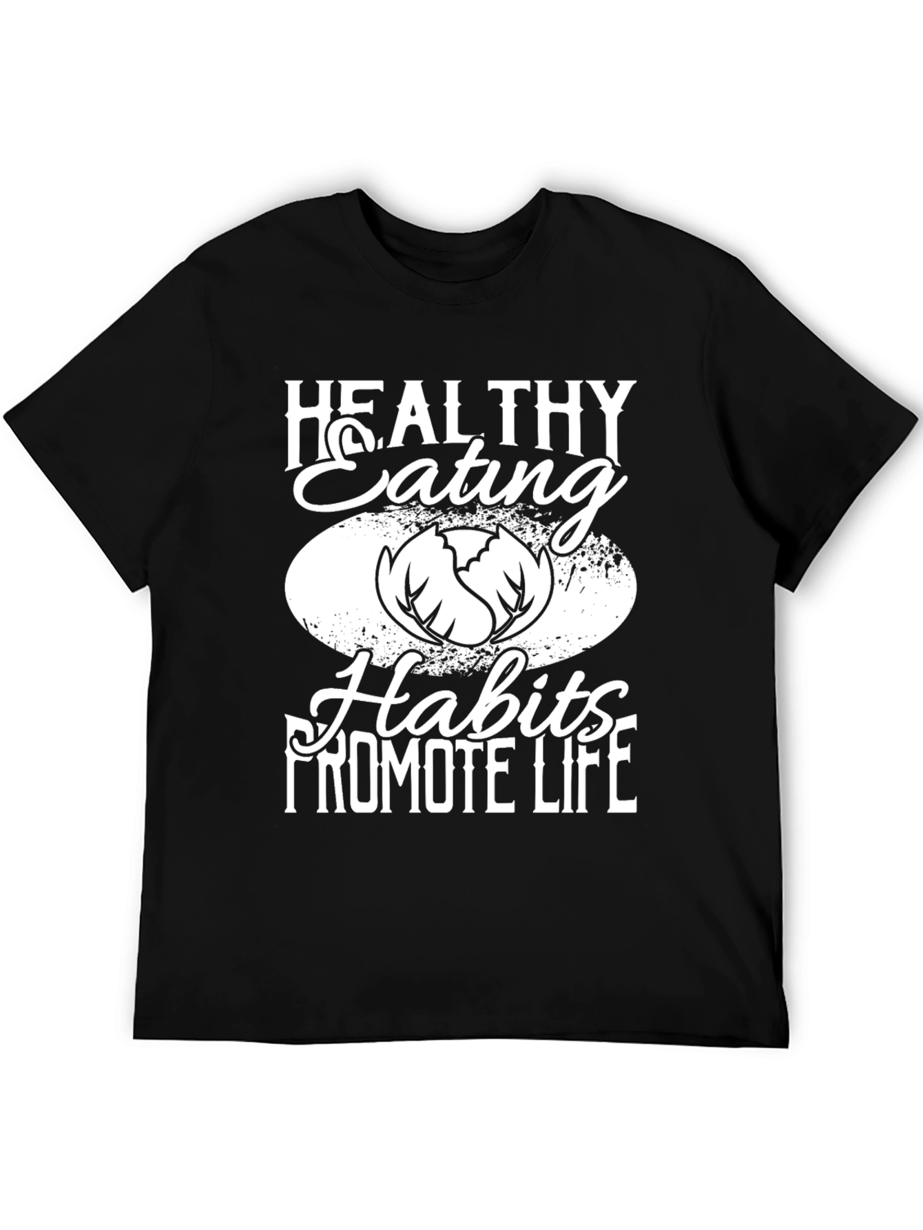 Healthy Eating Black Graphic Tee