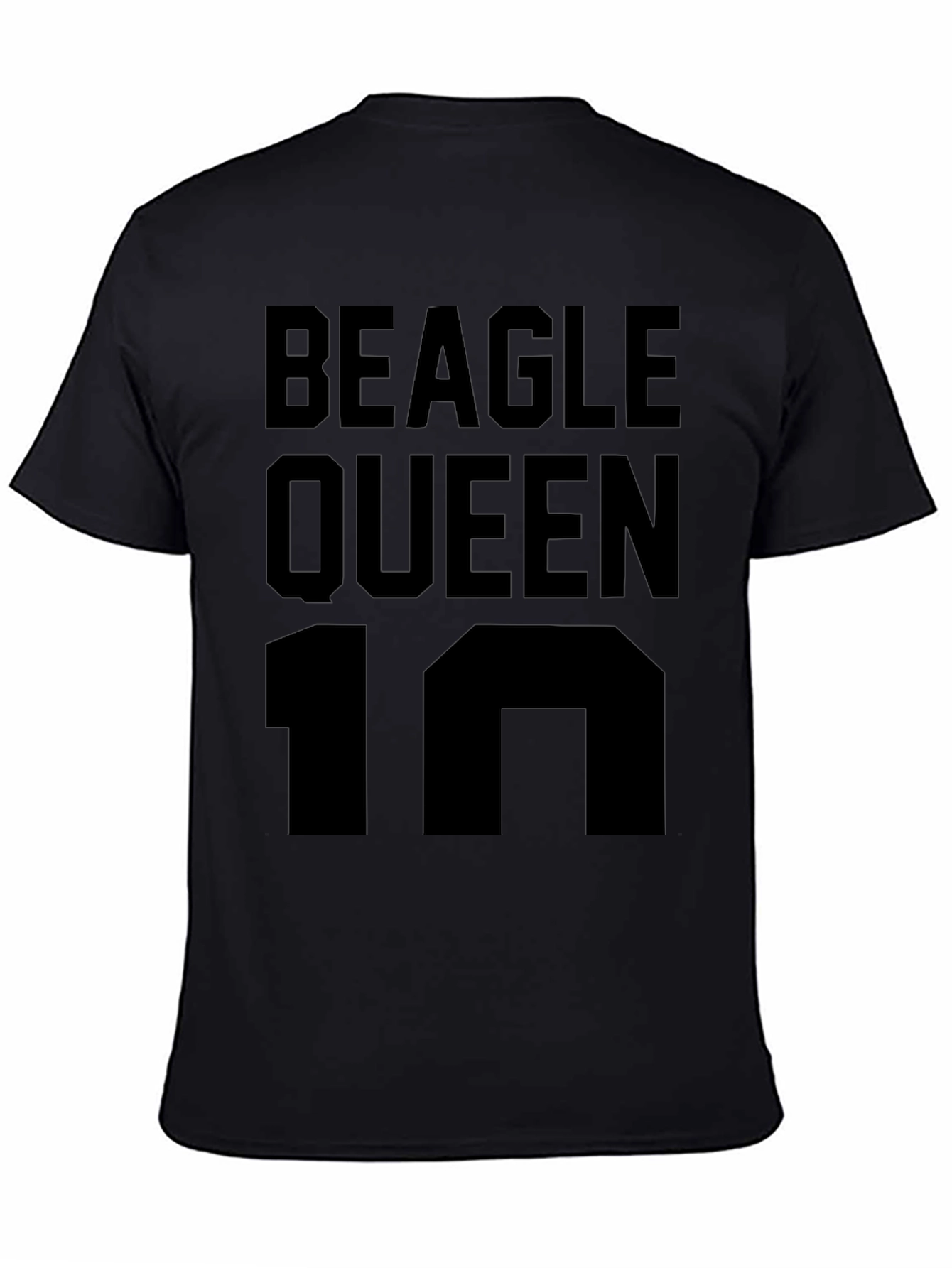 Beagle Queen T-Shirt - Black Graphic Tee