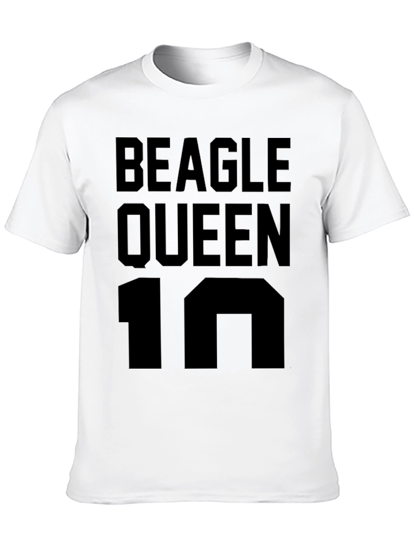 Beagle Queen T-Shirt - Black Graphic Tee