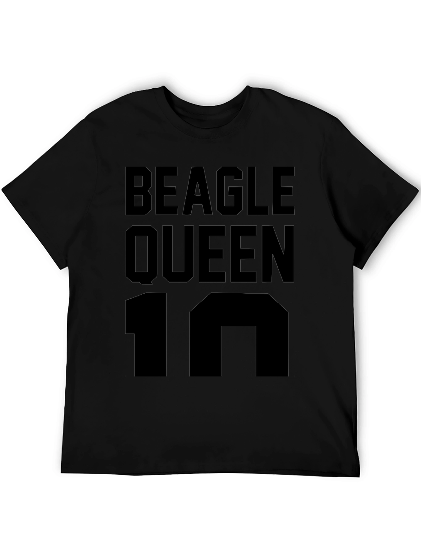 Beagle Queen T-Shirt - Black Graphic Tee