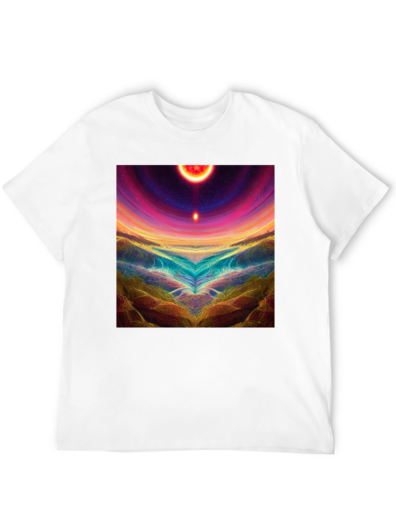 Cosmic Landscape Graphic Tee - Mens Black T-Shirt