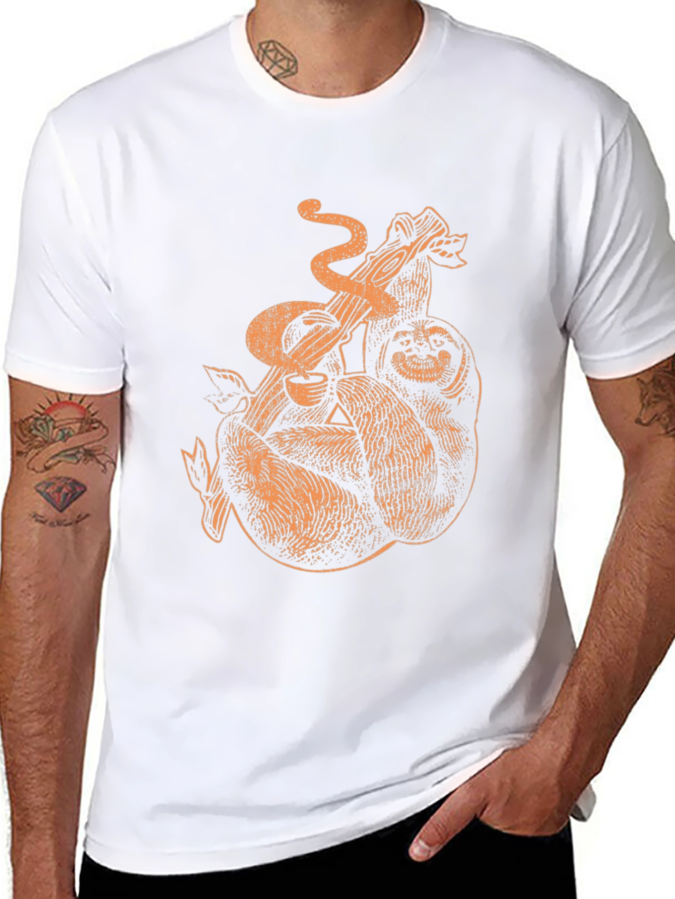 Sloth & Snake Graphic Tee - Black