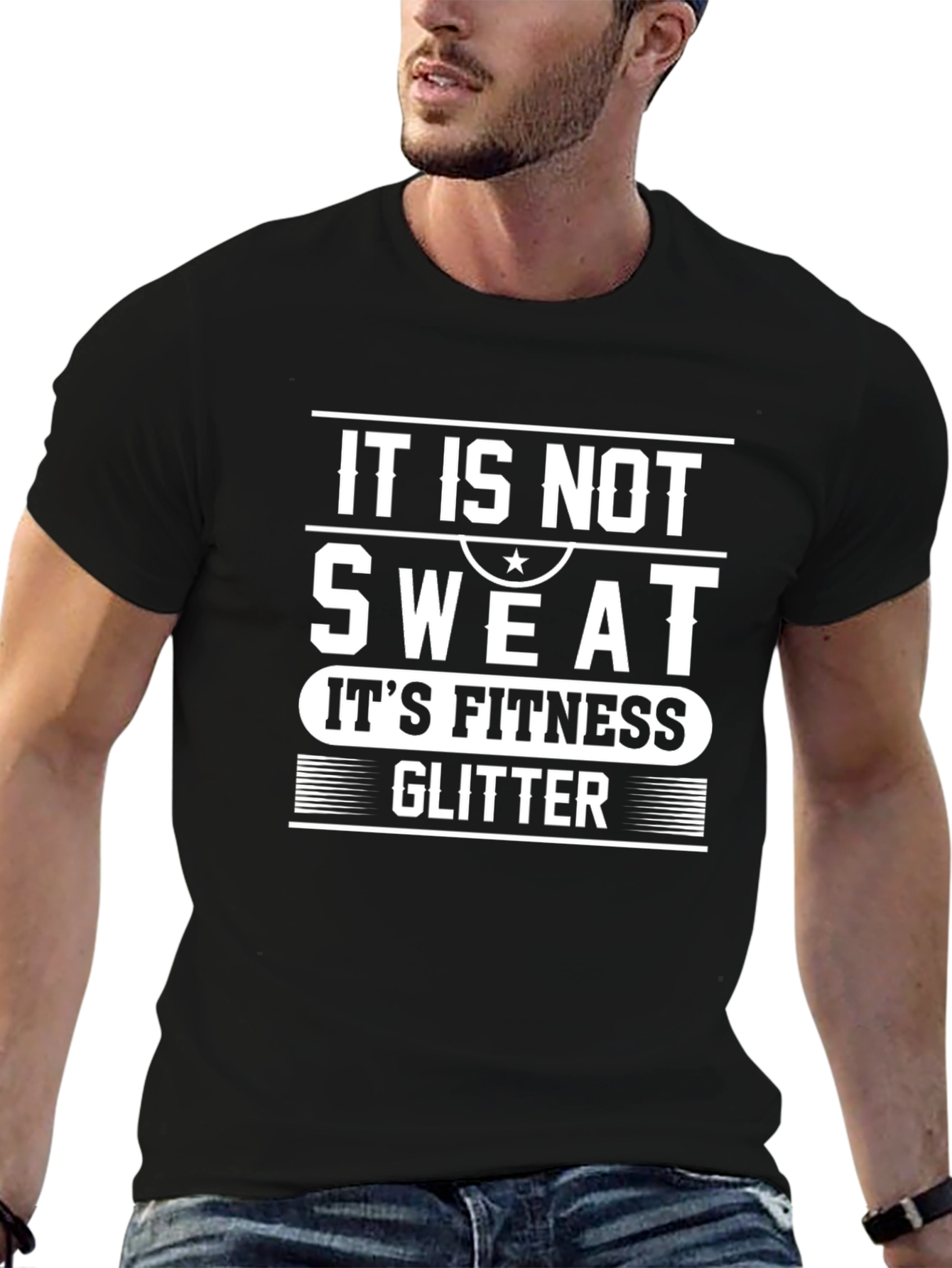 It is Not Sweat Its Fitness Glitter Graphic Tee