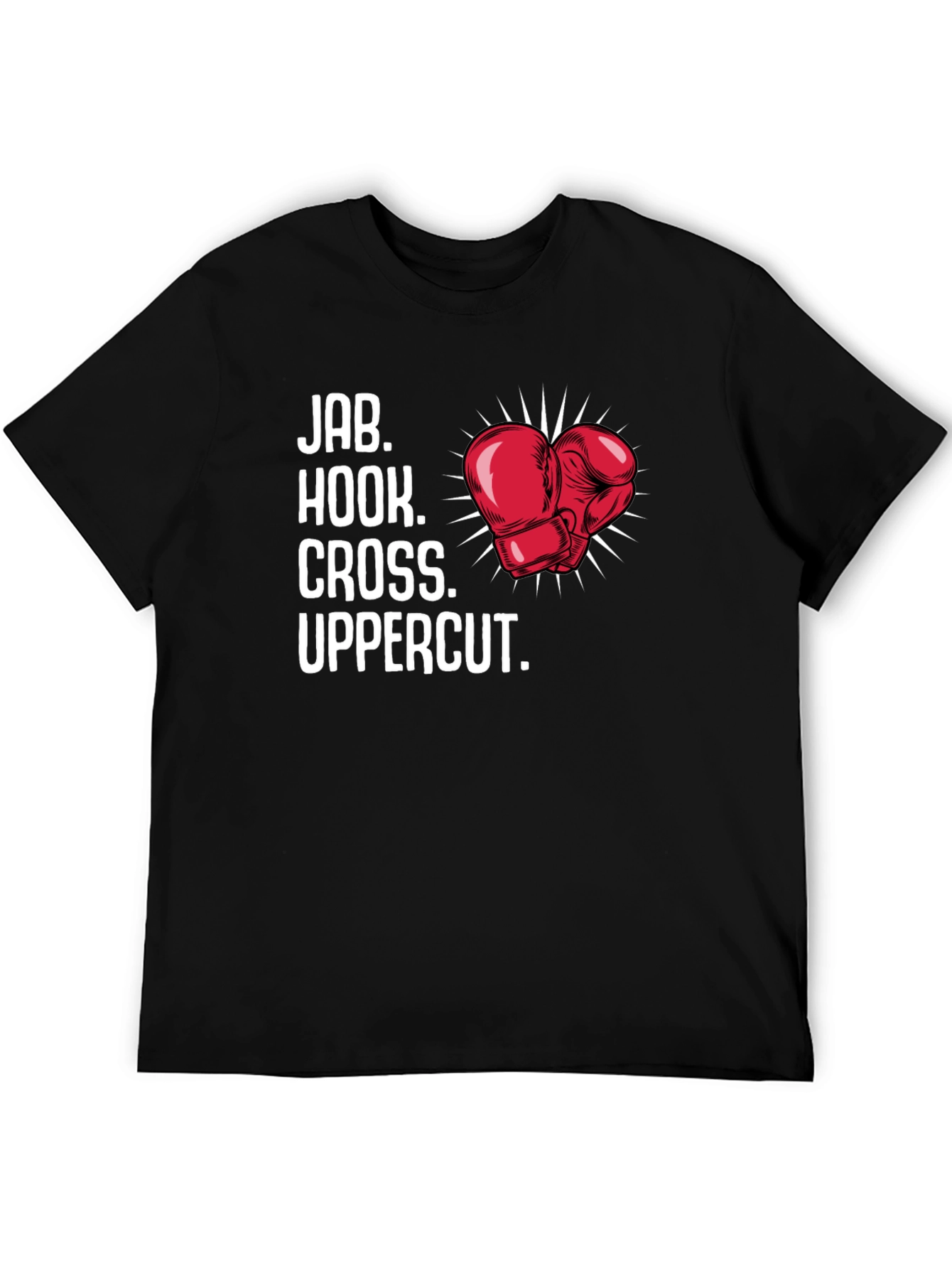 Boxing Moves Graphic Tee - Jab Hook Cross Uppercut