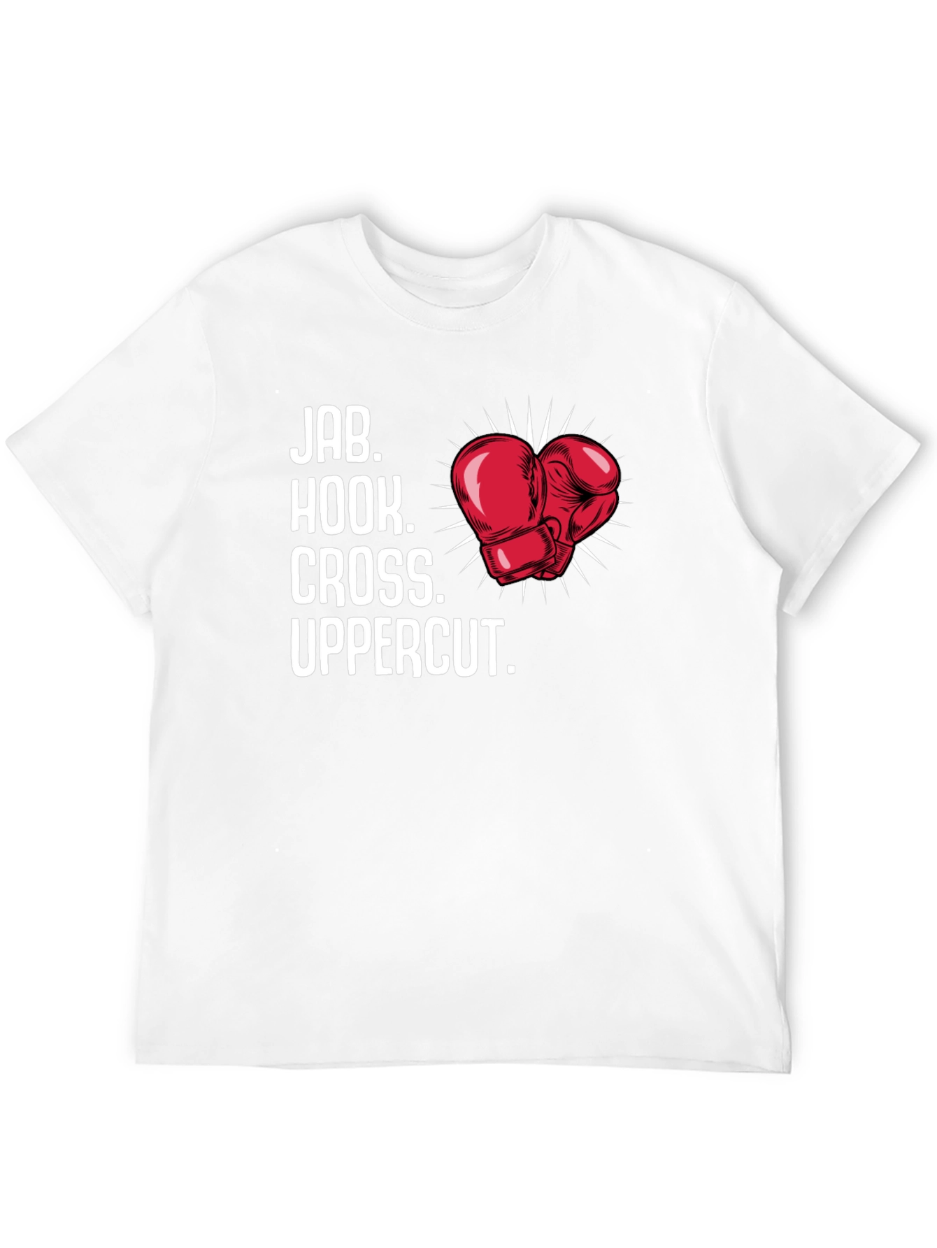 Boxing Moves Graphic Tee - Jab Hook Cross Uppercut